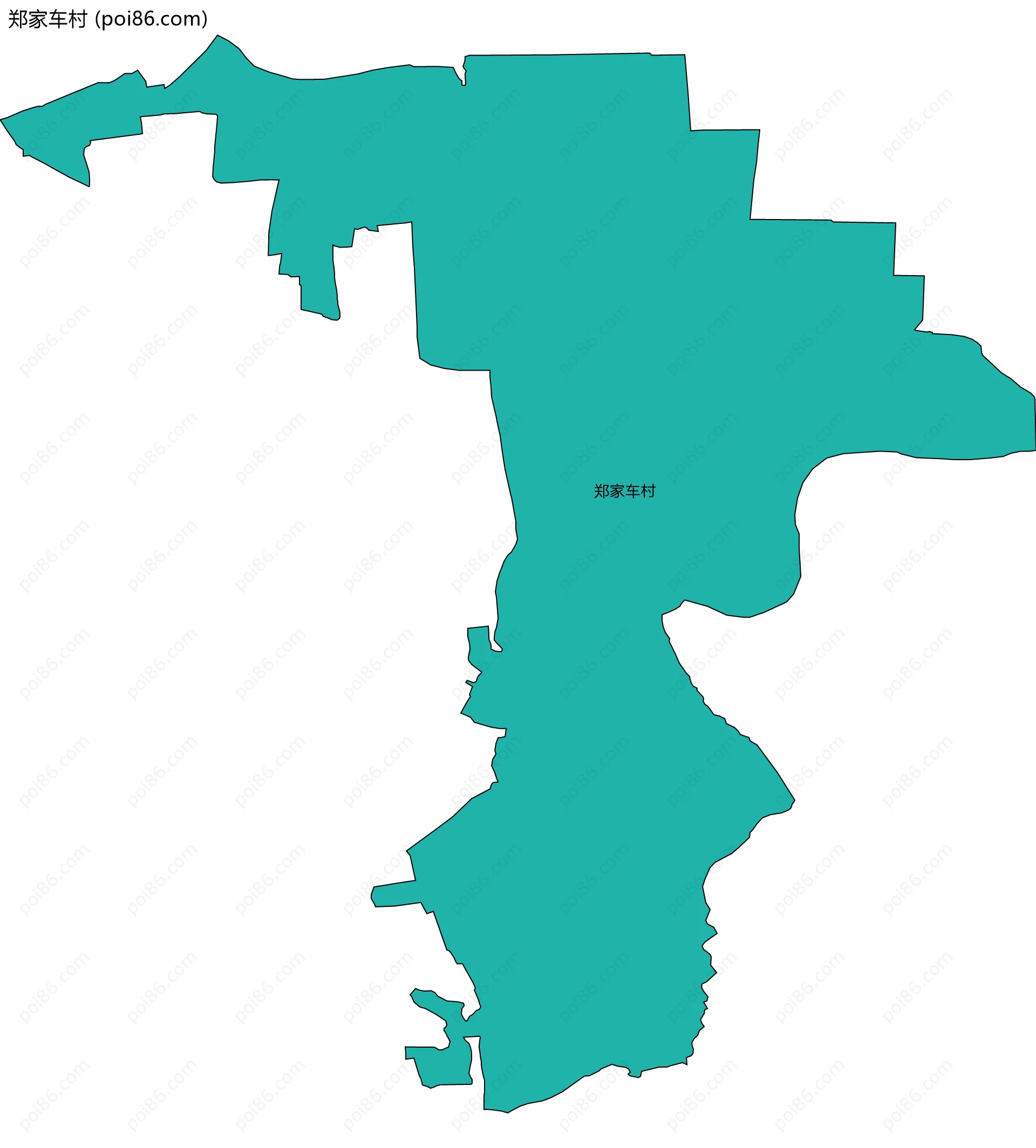 郑家车村边界地图