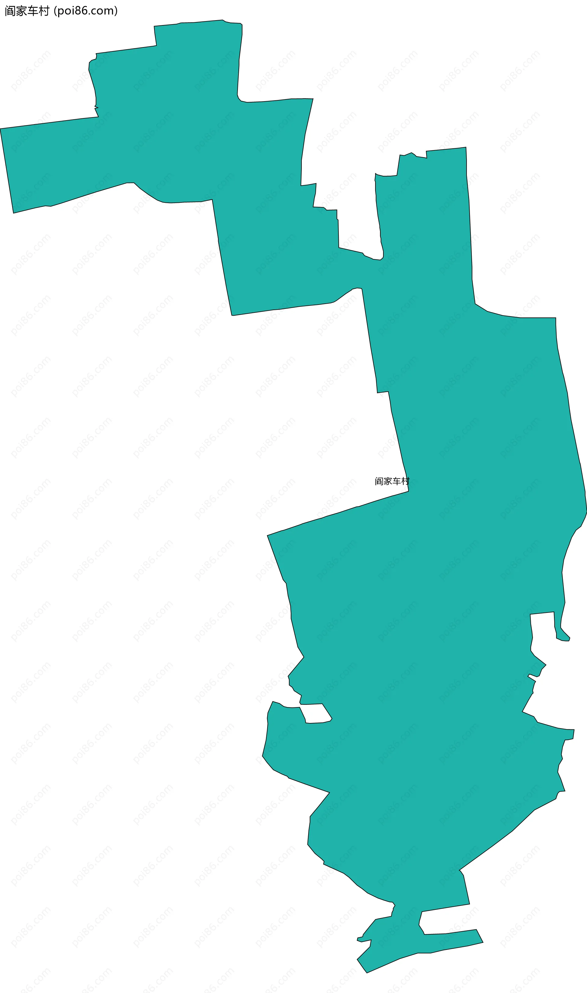 阎家车村边界地图