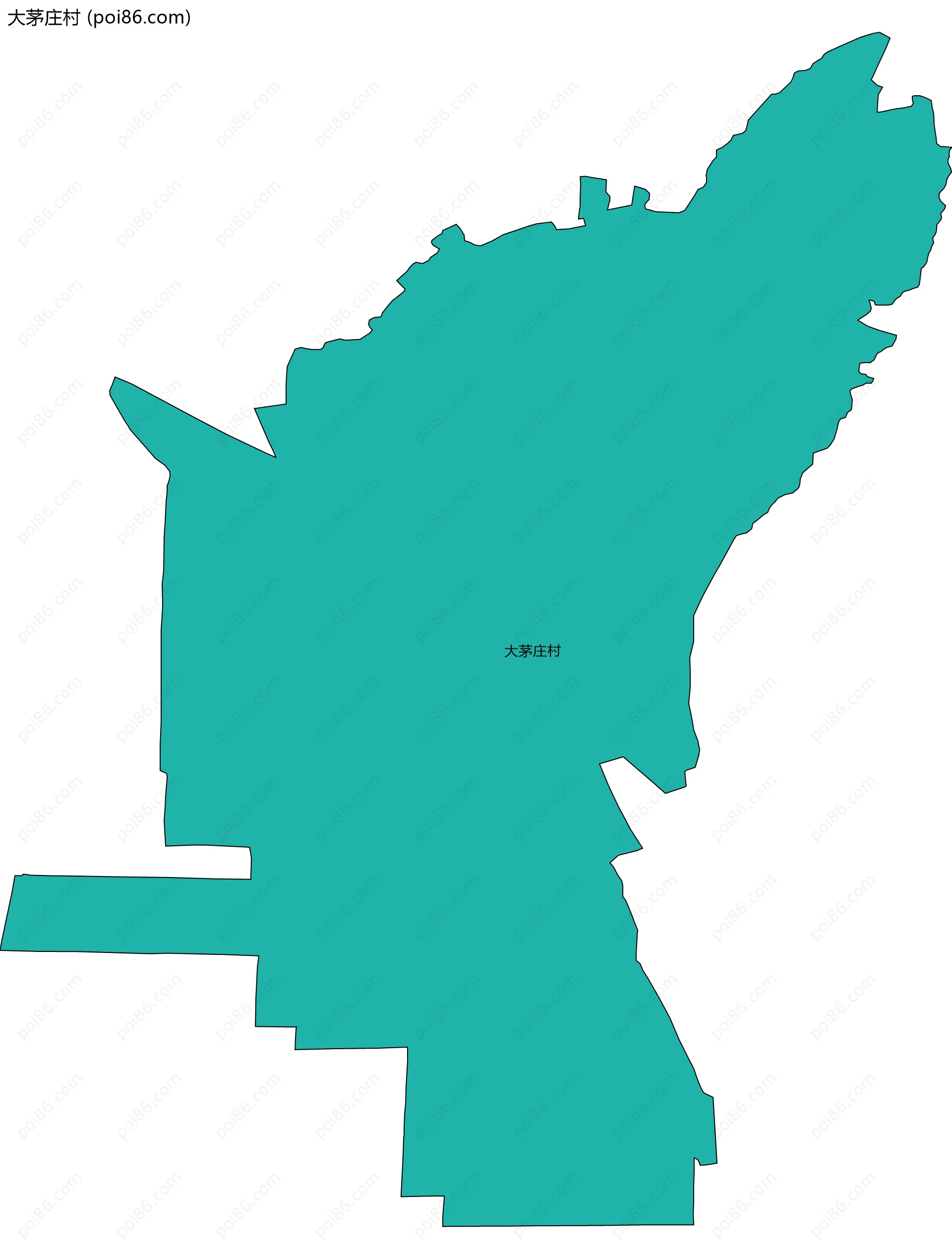 大茅庄村边界地图