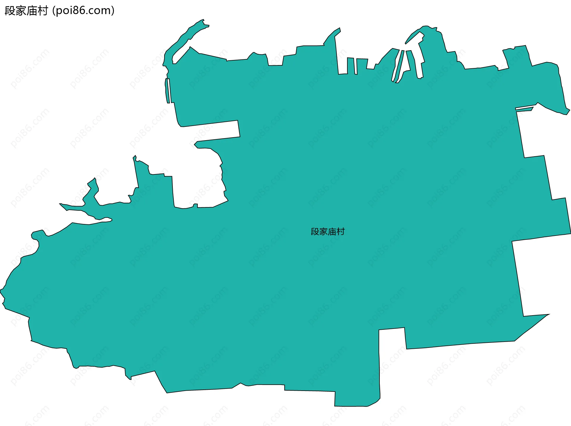 段家庙村边界地图