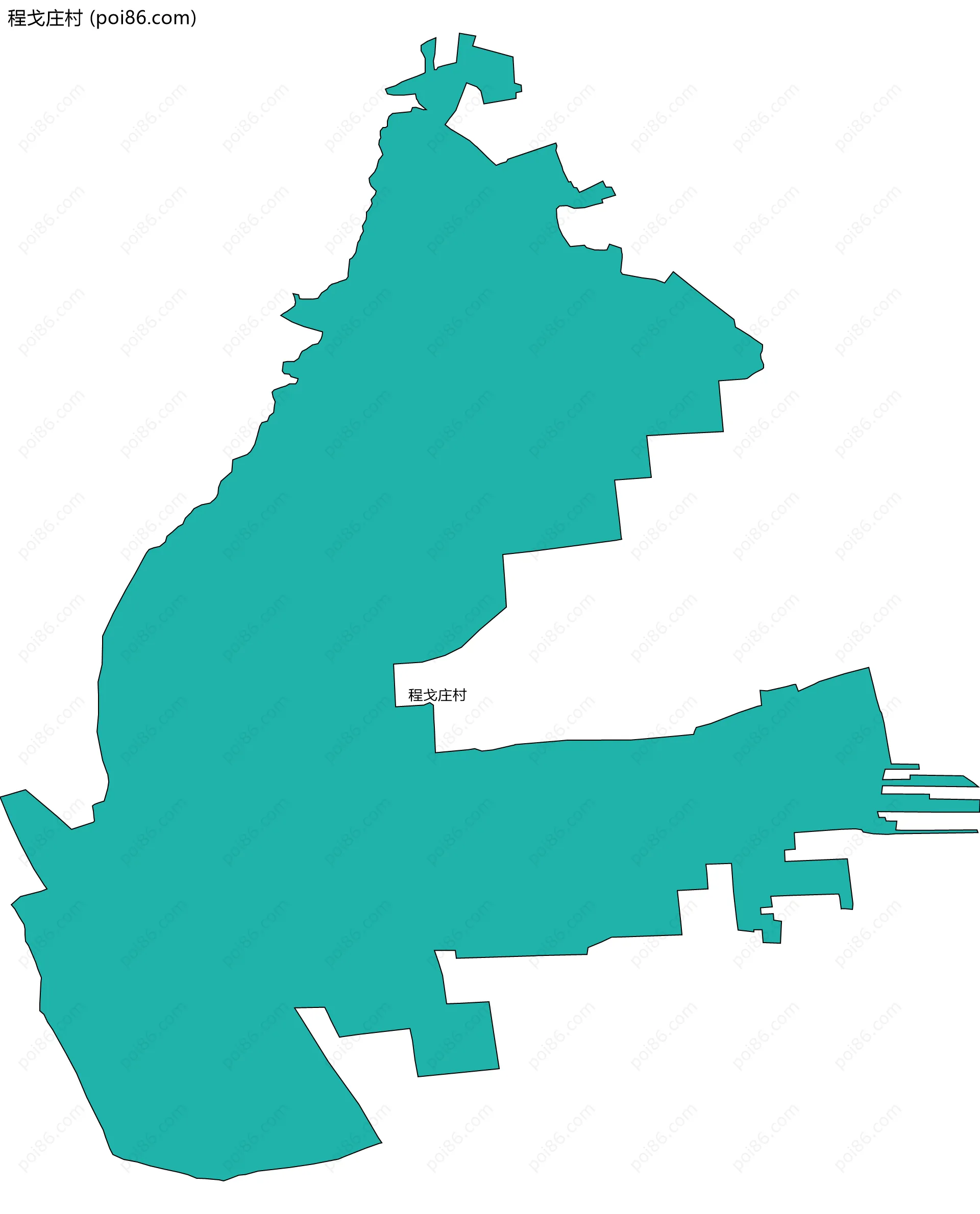 程戈庄村边界地图