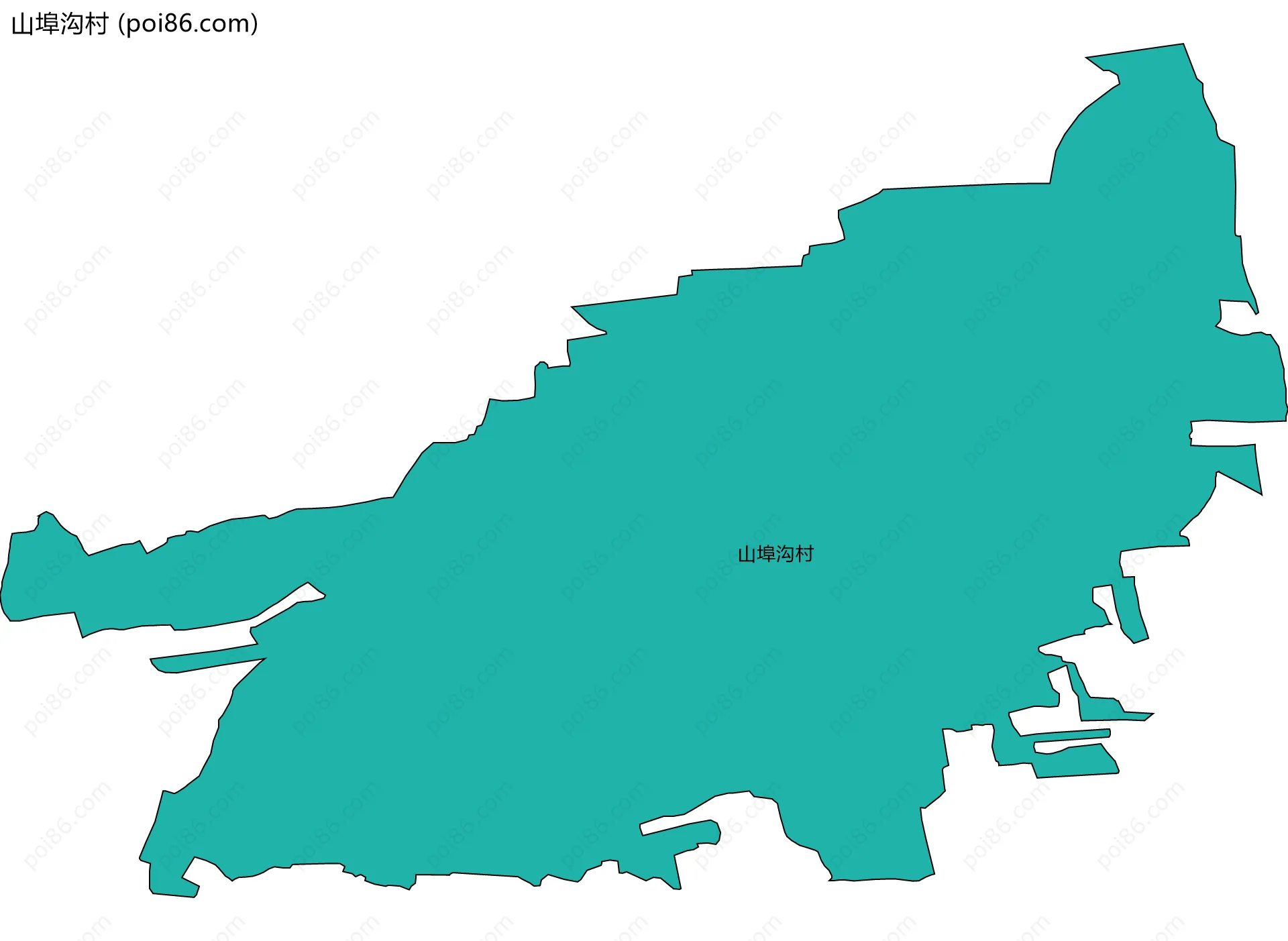 山埠沟村边界地图
