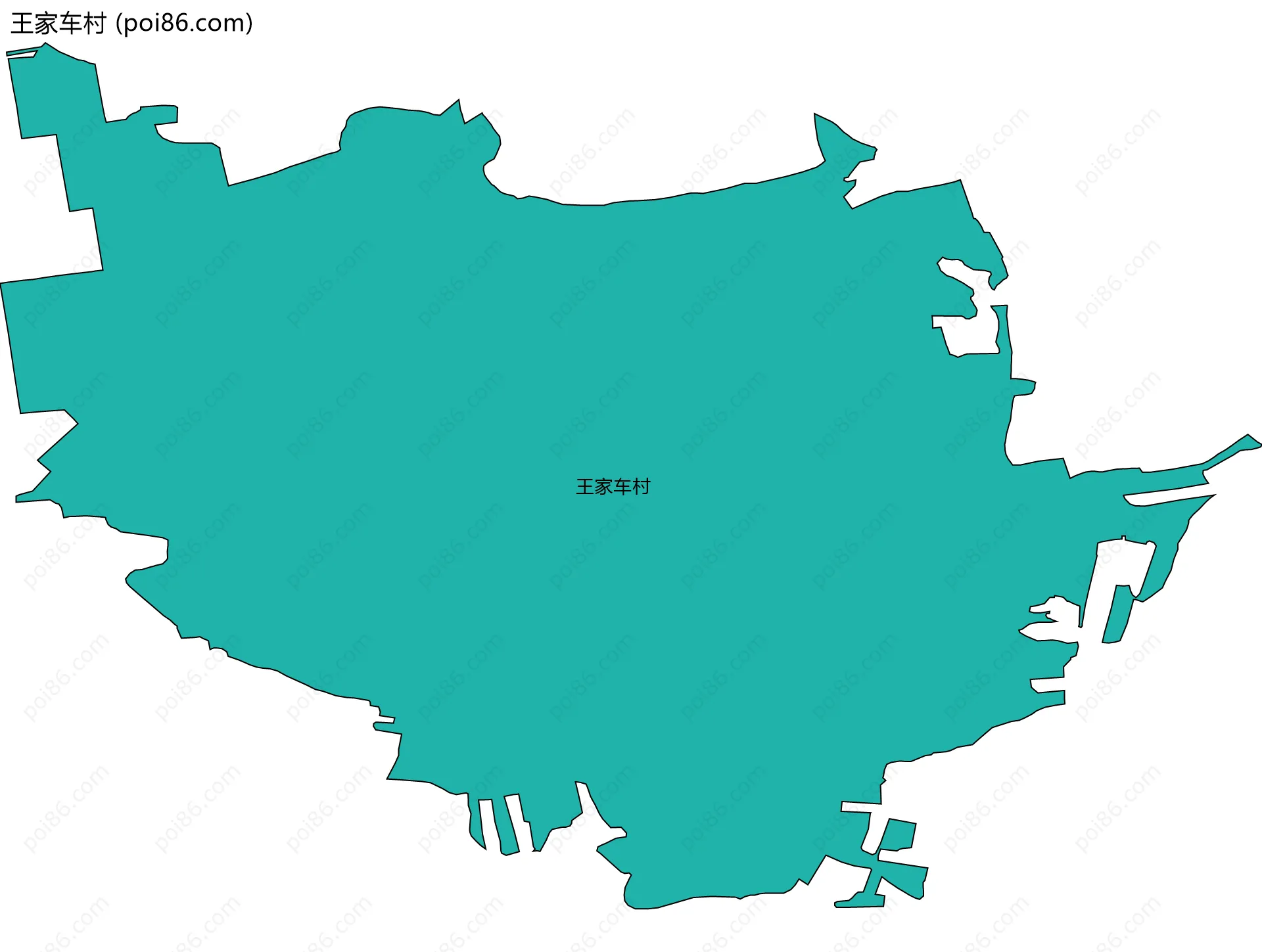 王家车村边界地图