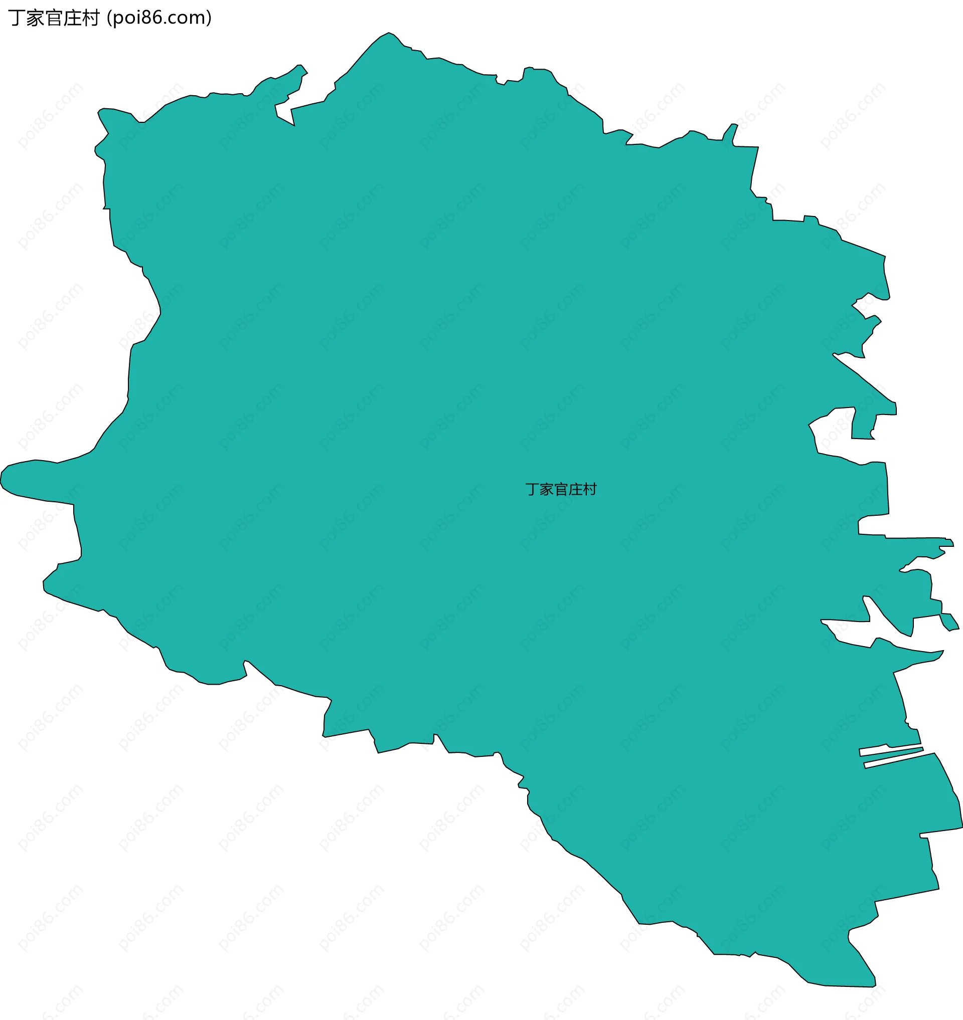 丁家官庄村边界地图