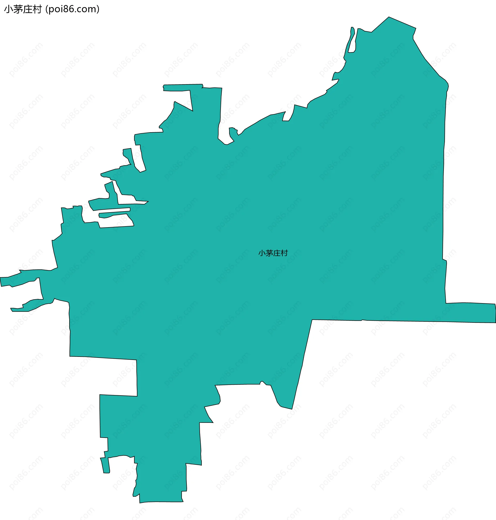 小茅庄村边界地图