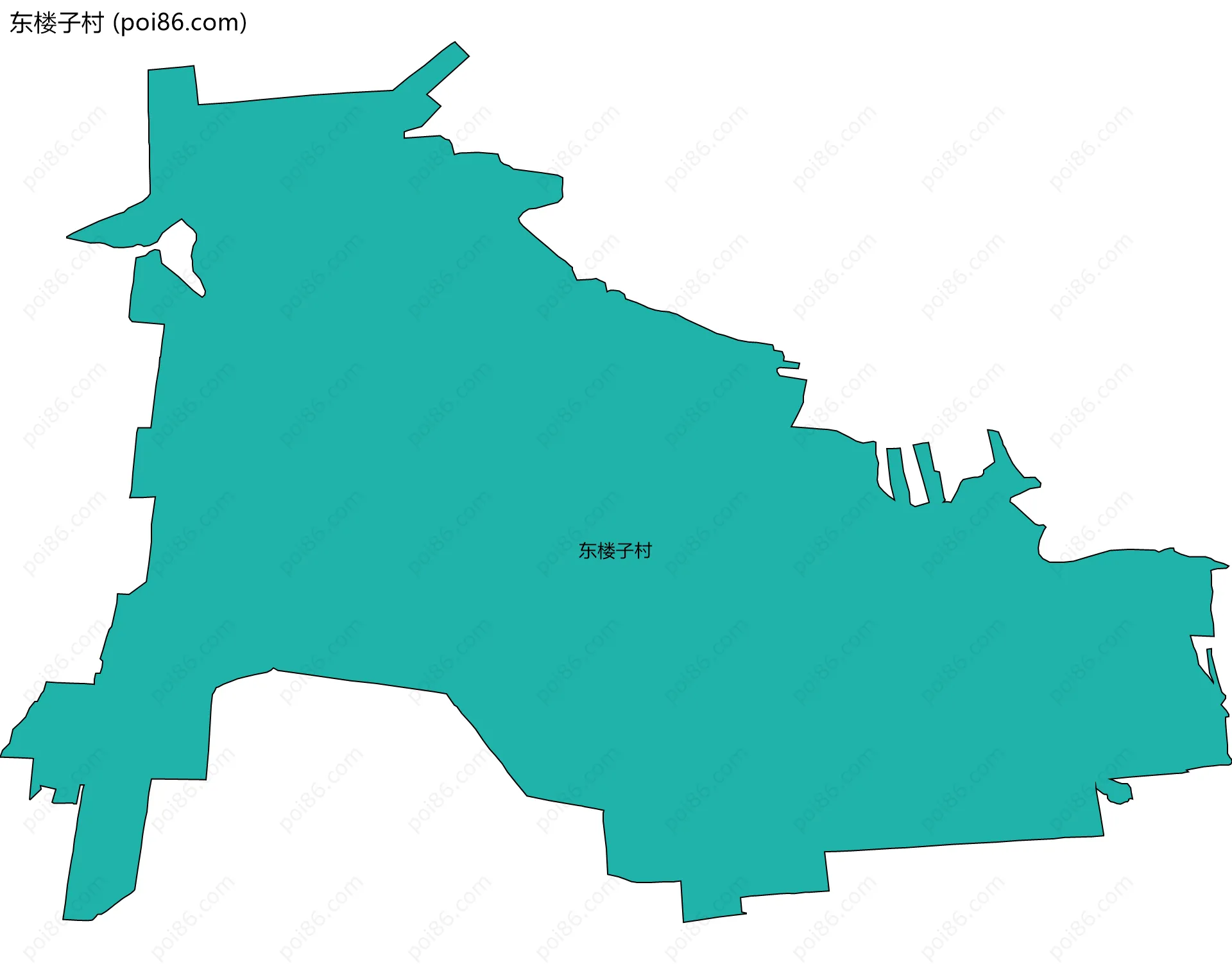东楼子村边界地图