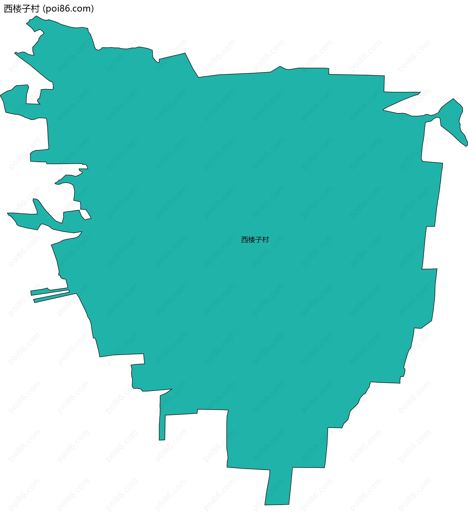 西楼子村边界地图