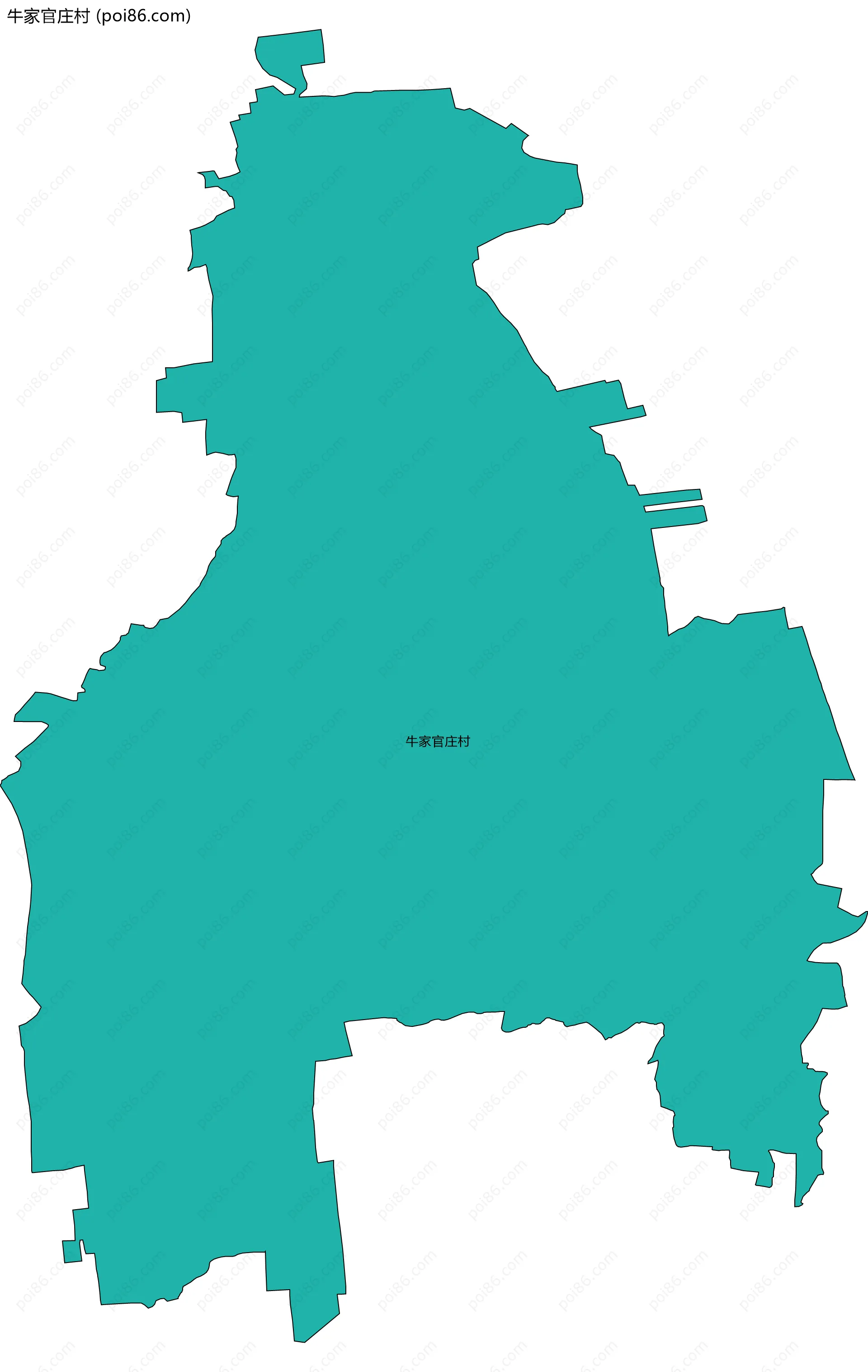 牛家官庄村边界地图