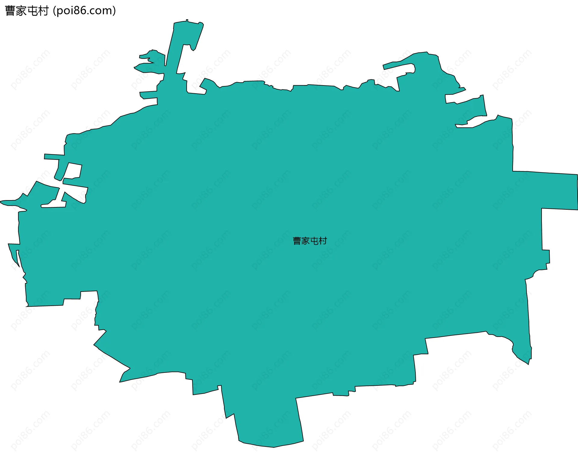 曹家屯村边界地图