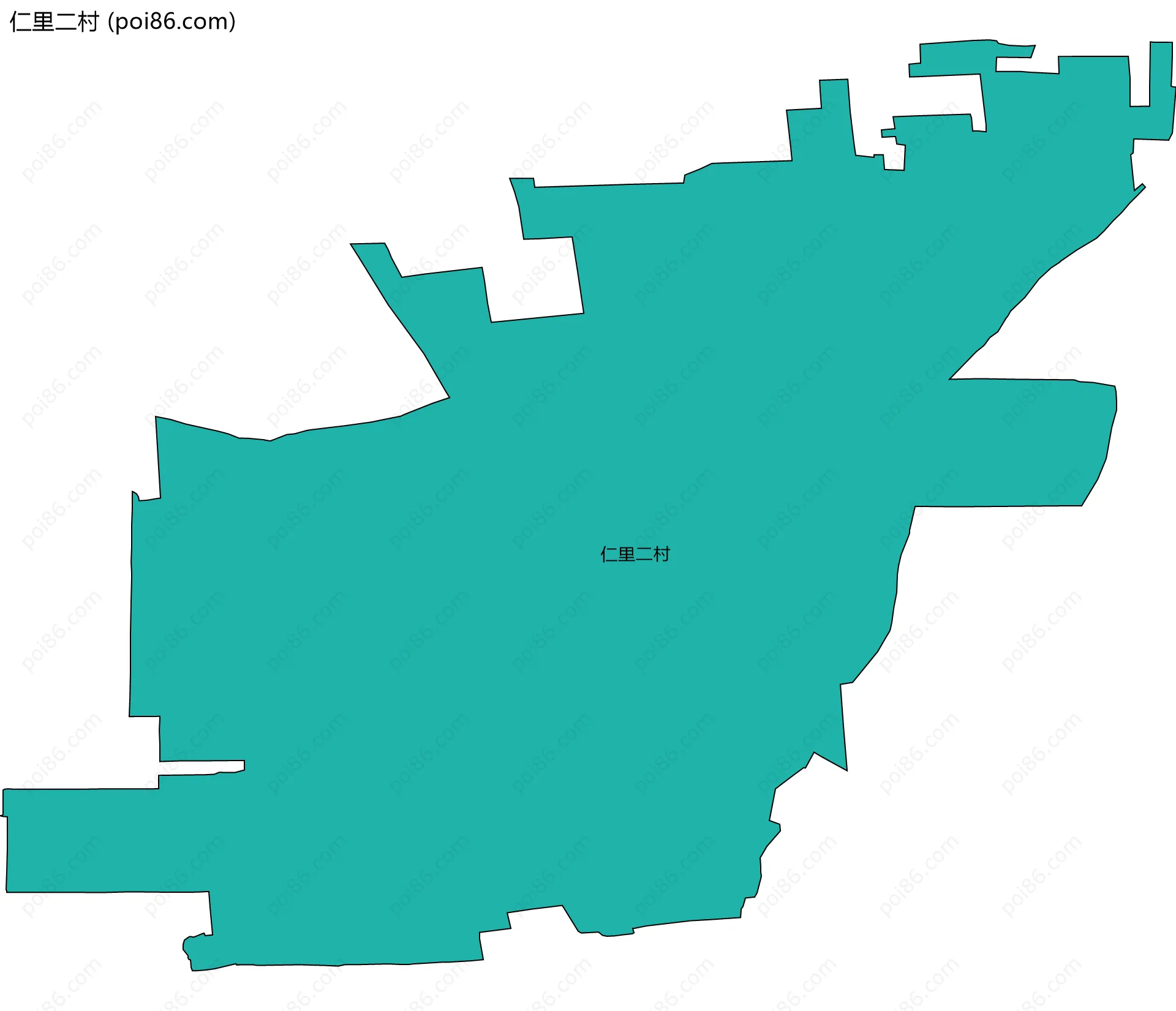 仁里二村边界地图