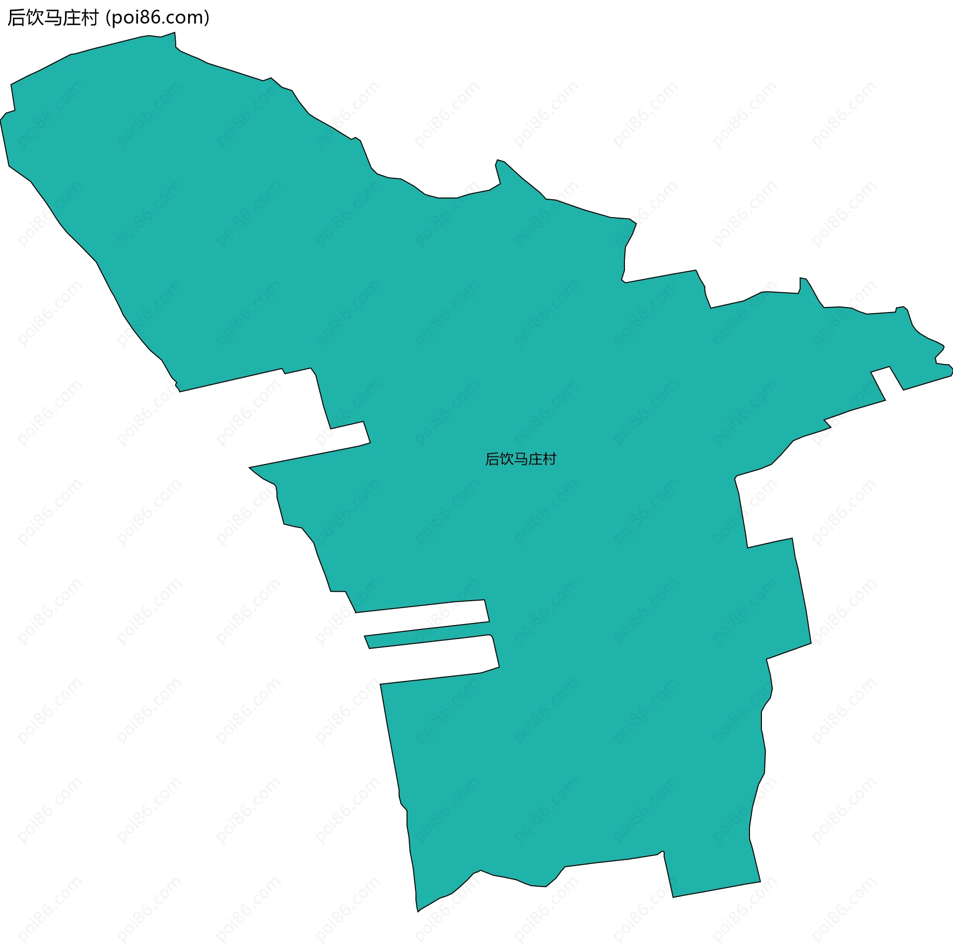 后饮马庄村边界地图