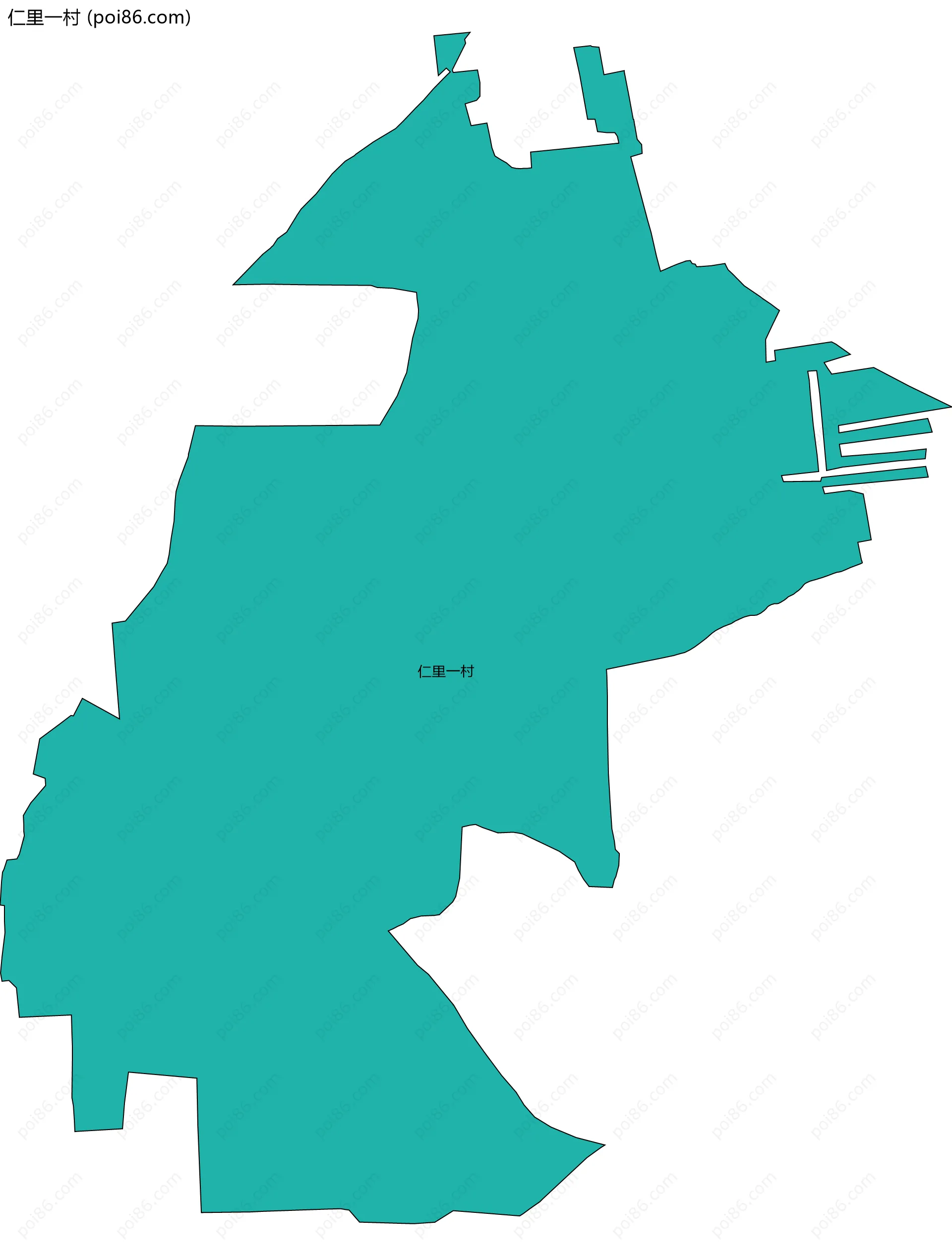 仁里一村边界地图