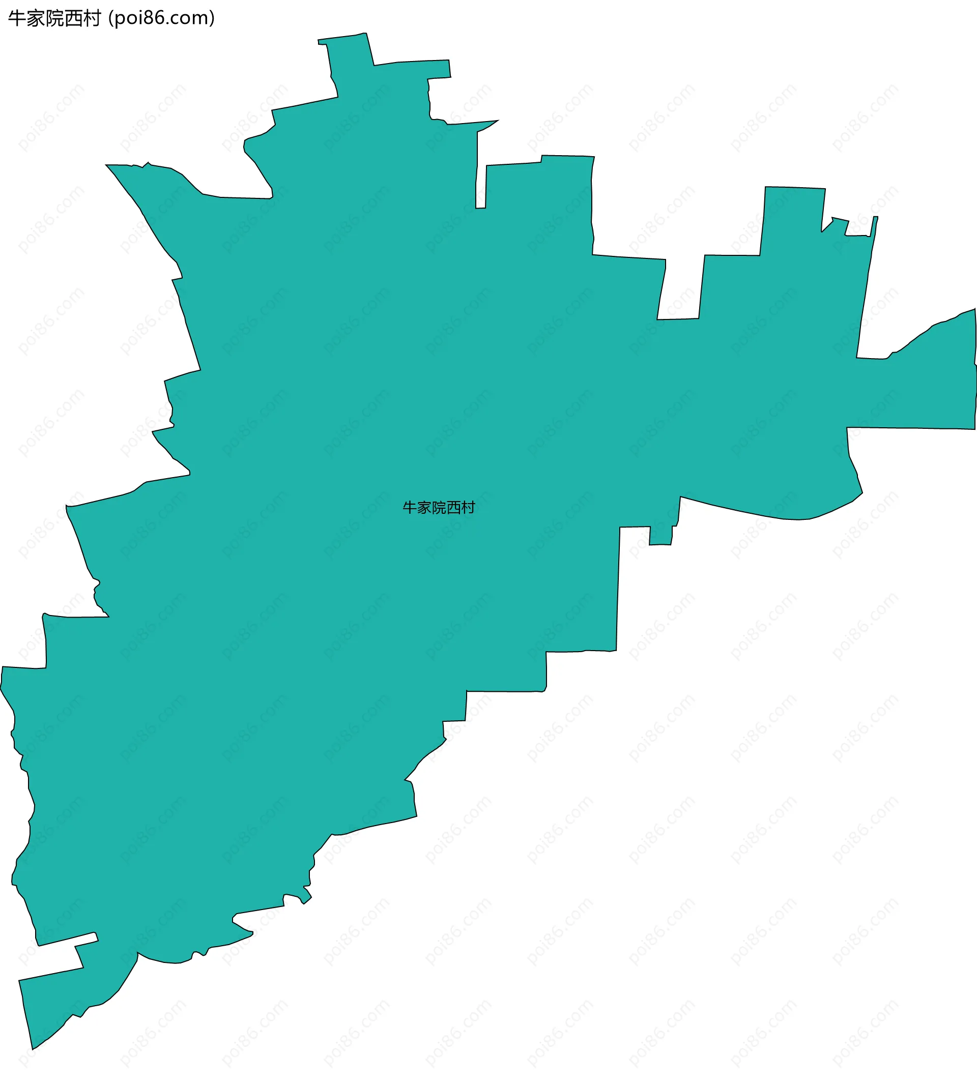 牛家院西村边界地图
