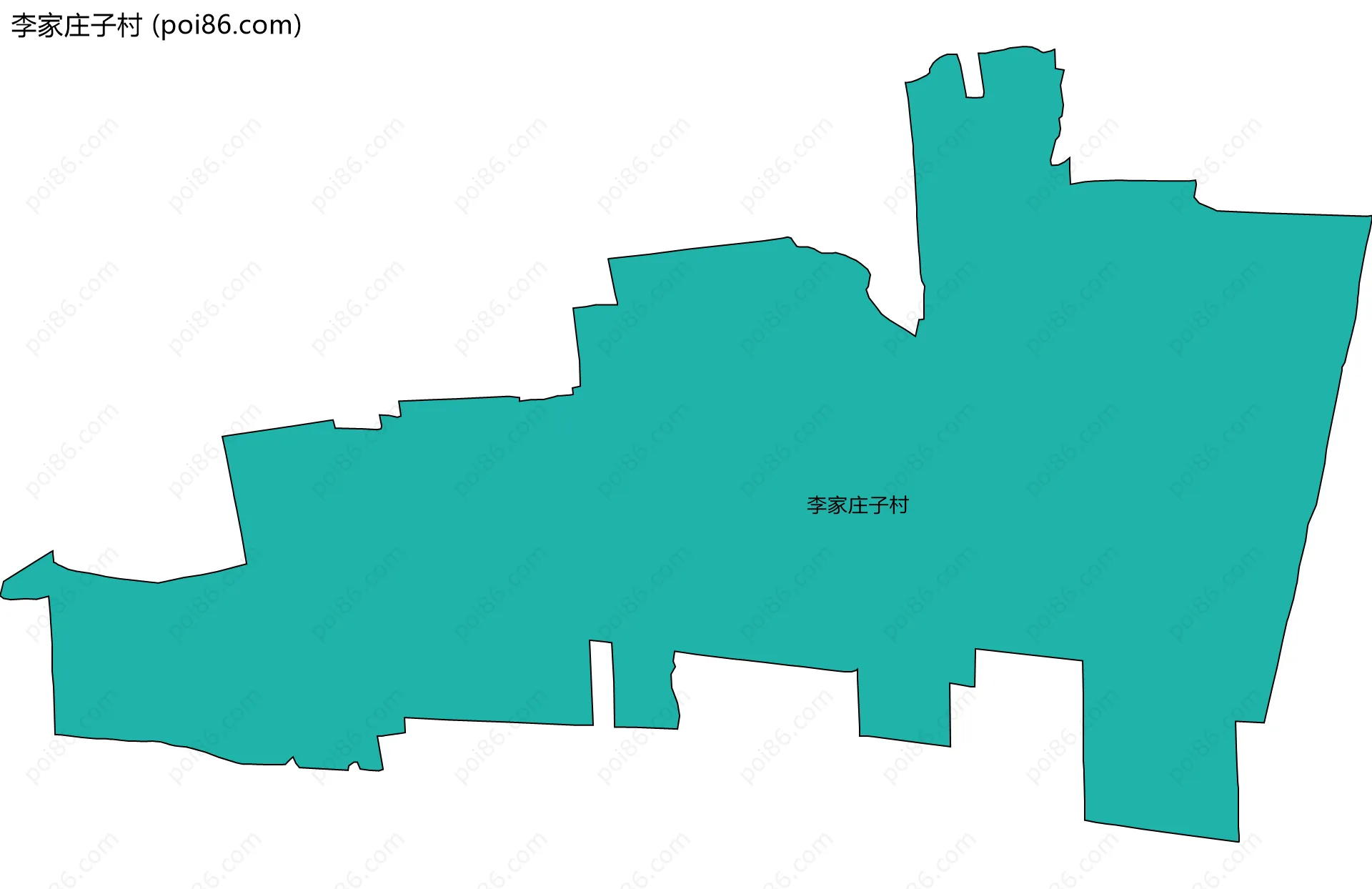 李家庄子村边界地图