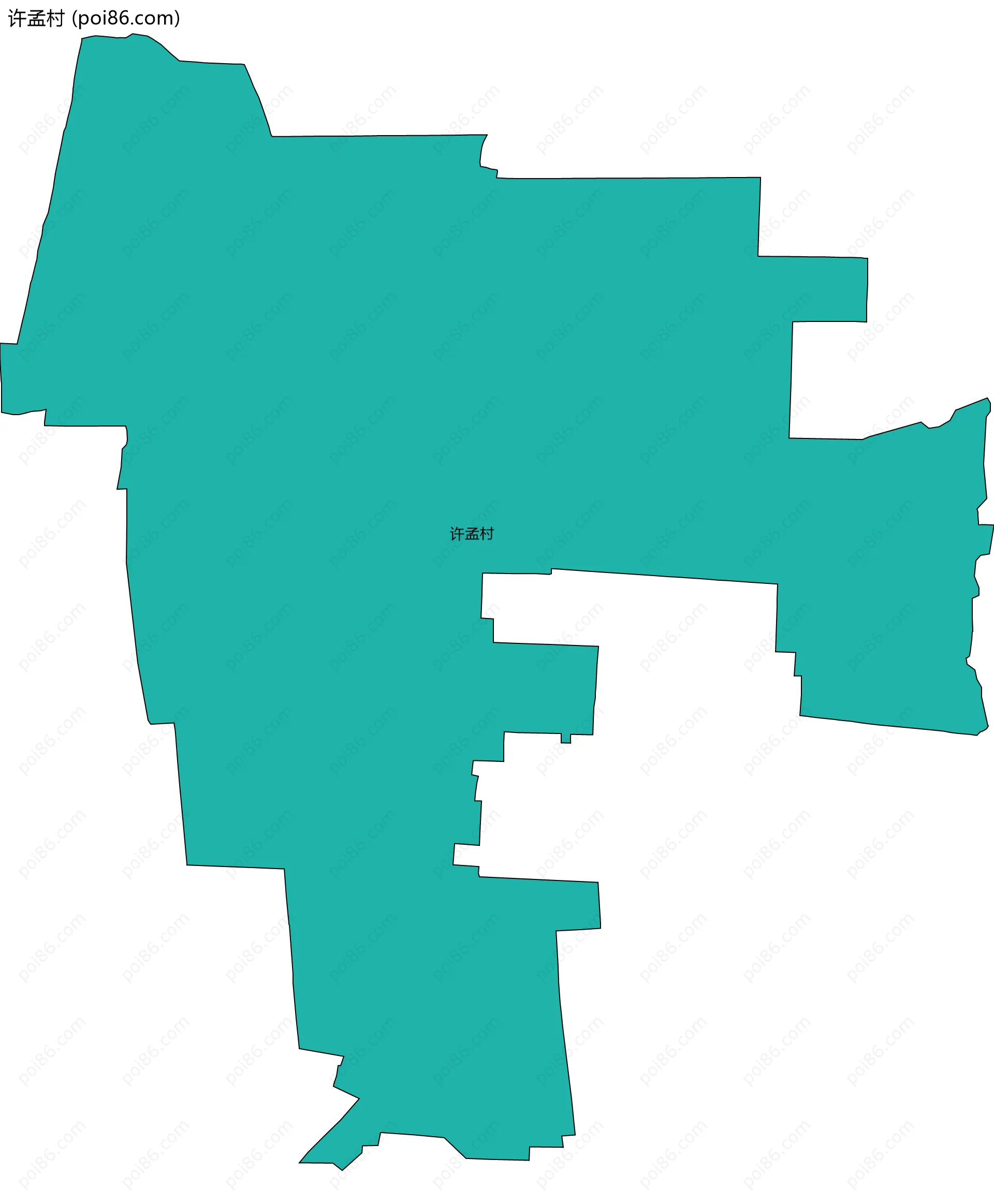 许孟村边界地图