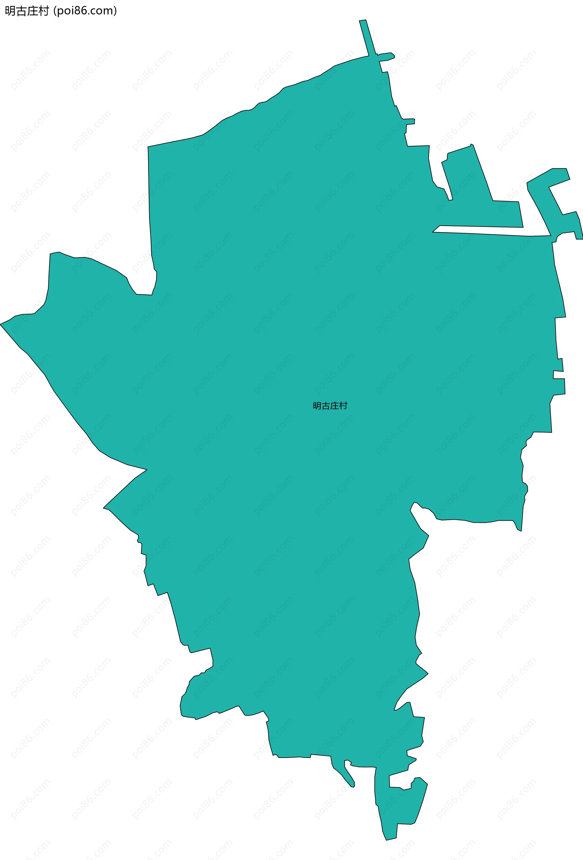 明古庄村边界地图