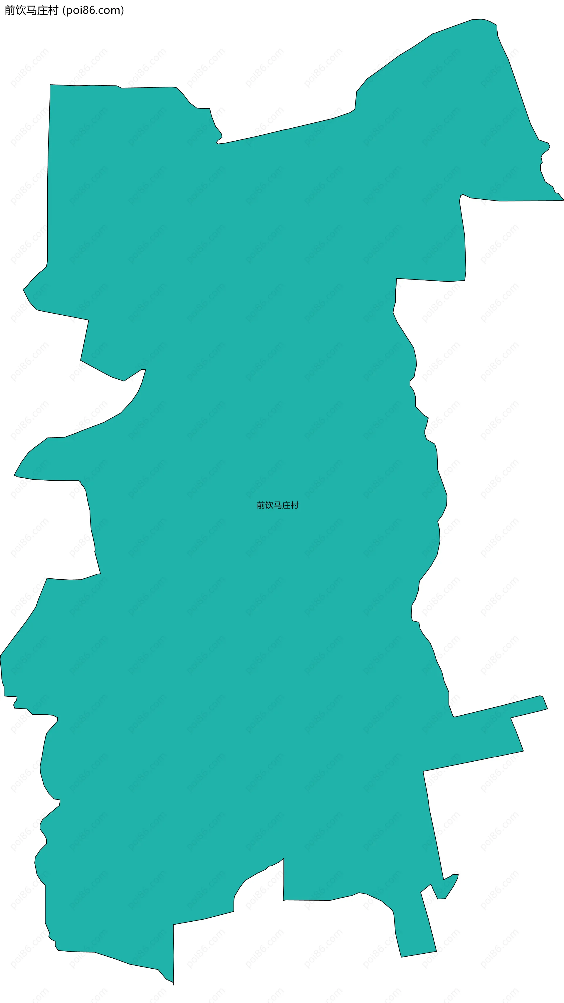 前饮马庄村边界地图