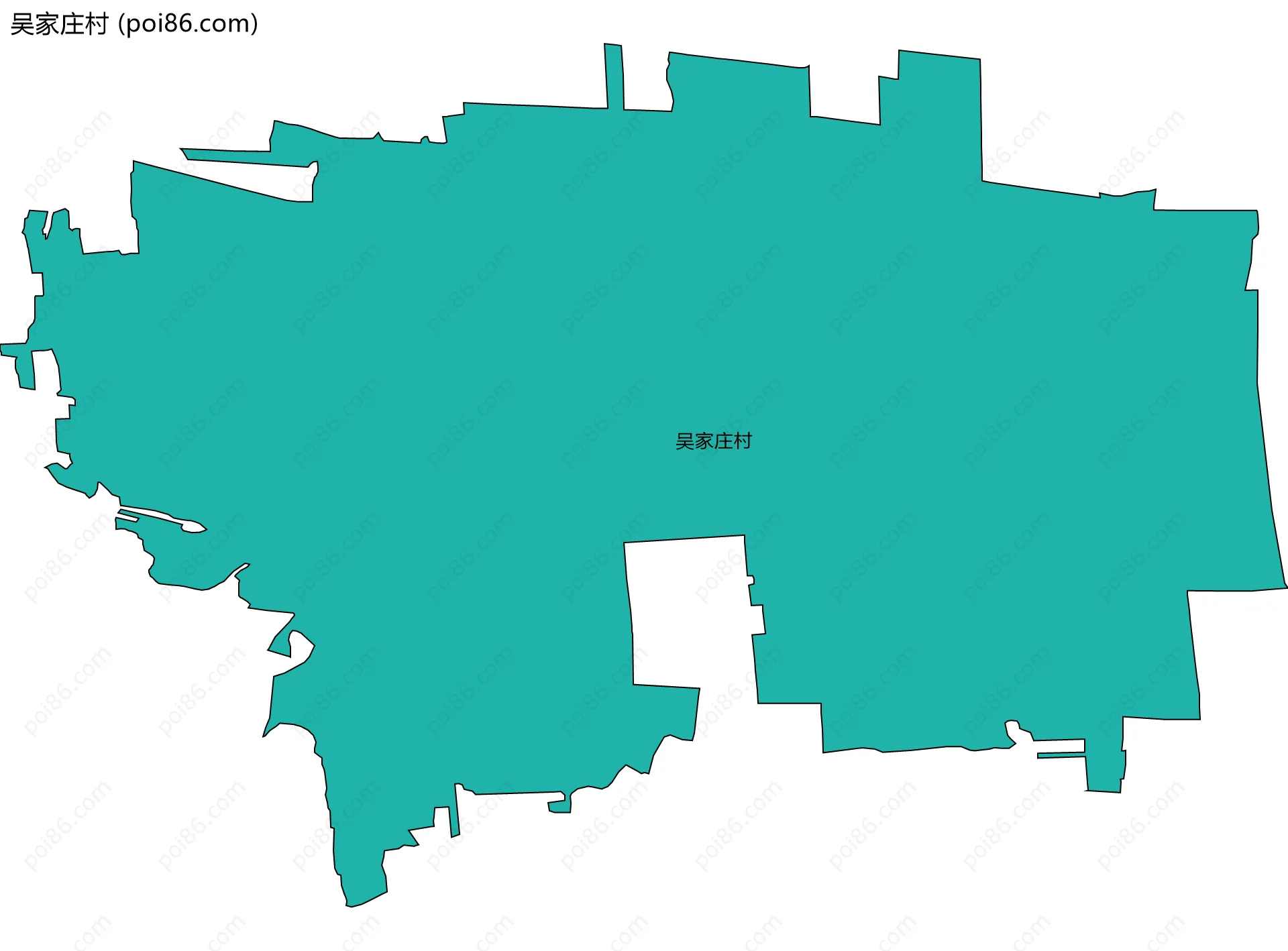 吴家庄村边界地图