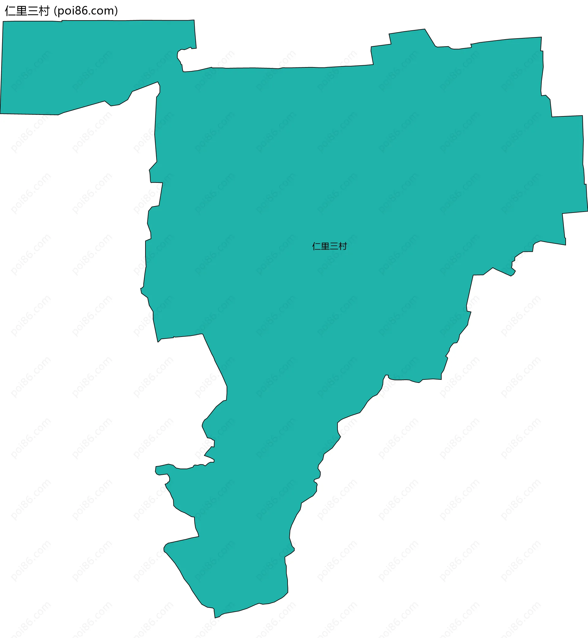 仁里三村边界地图