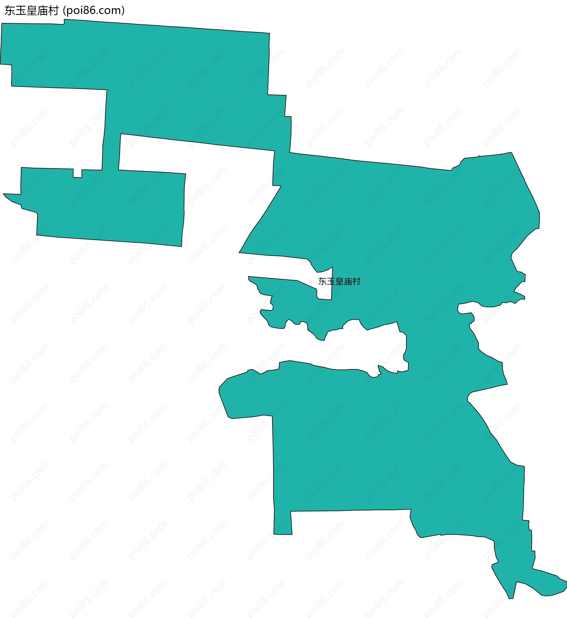 东玉皇庙村边界地图