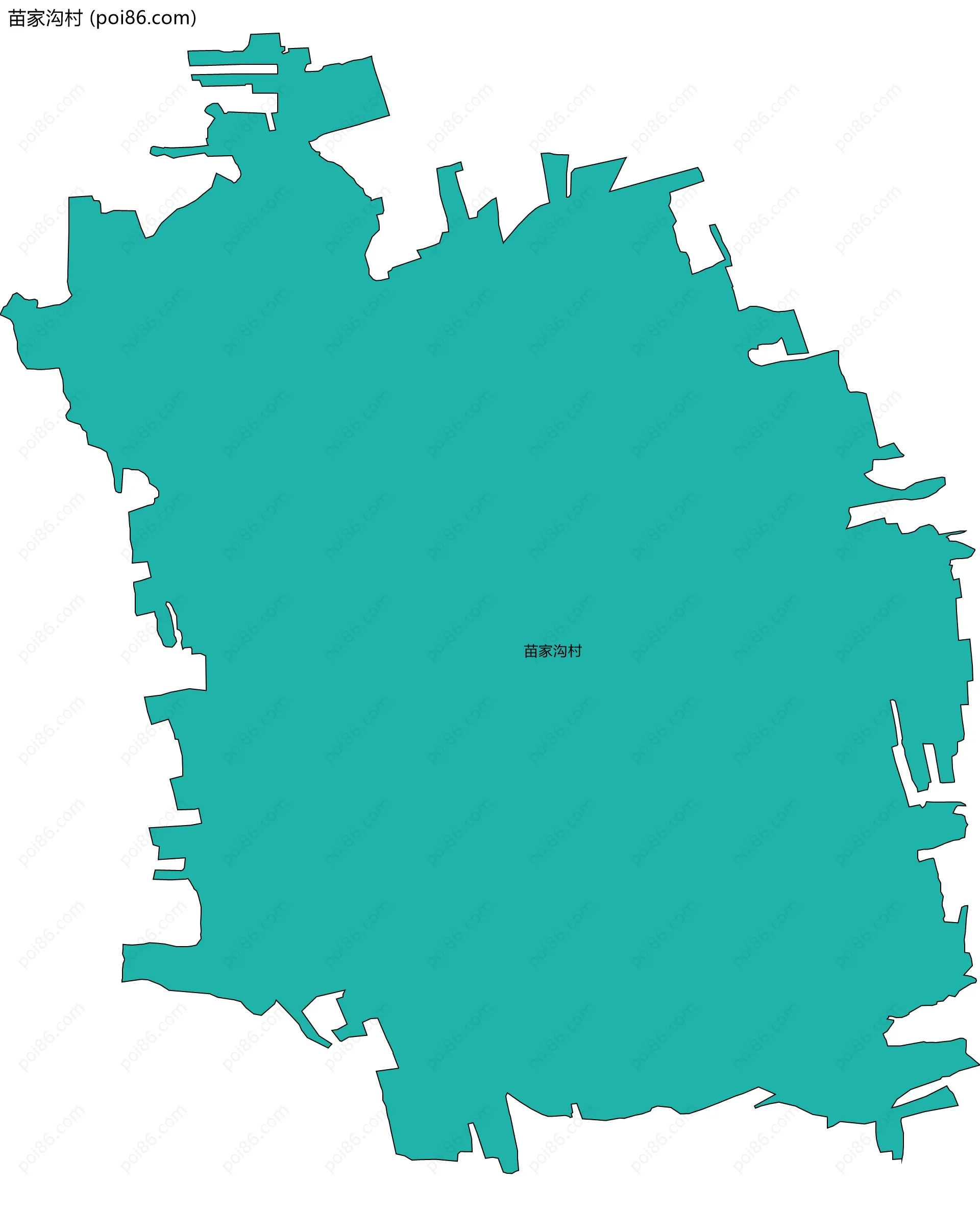 苗家沟村边界地图