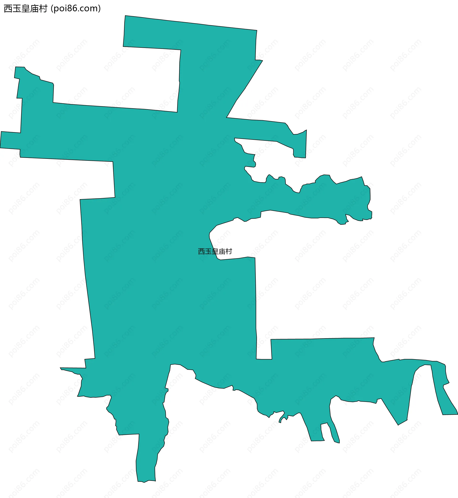 西玉皇庙村边界地图