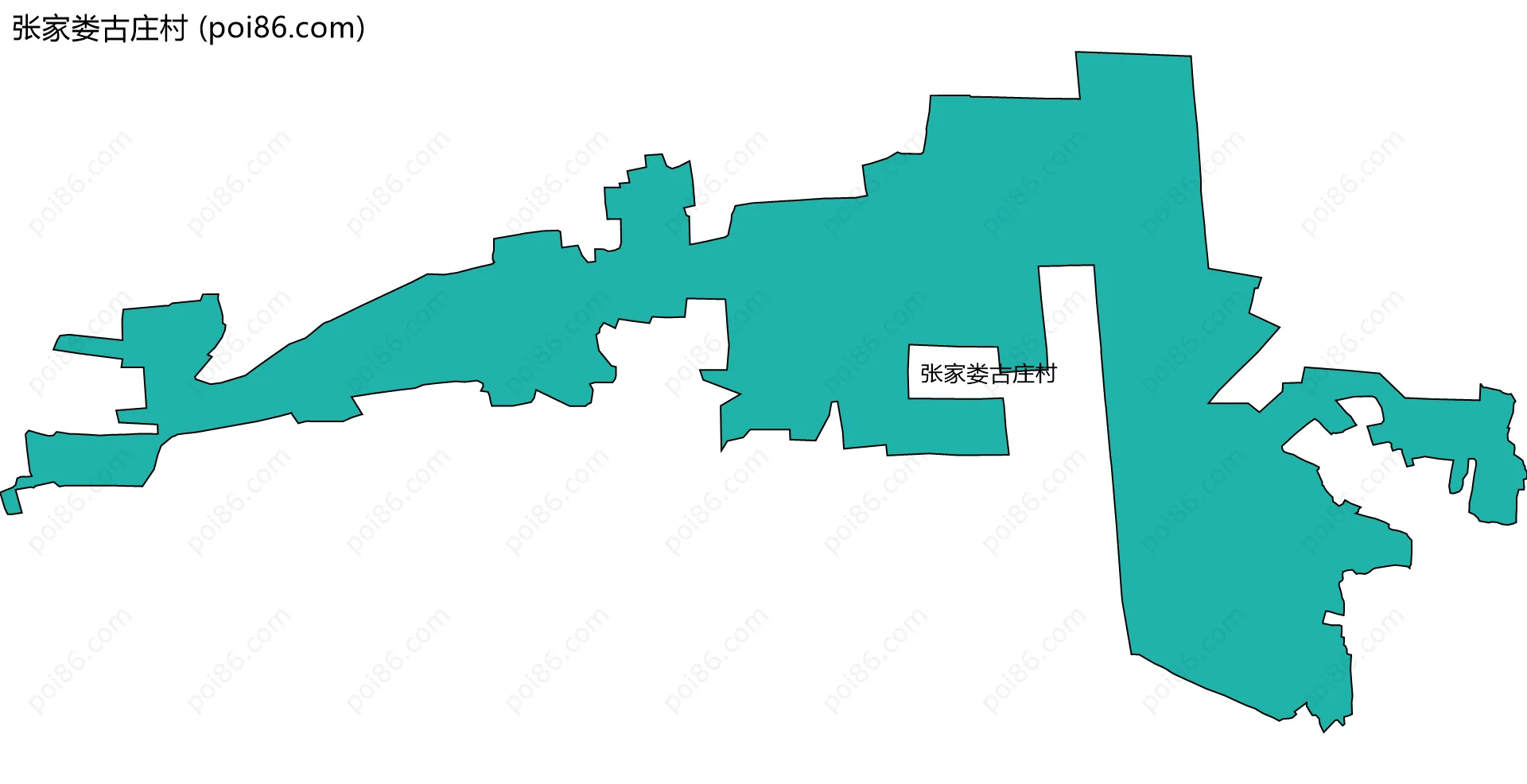 张家娄古庄村边界地图
