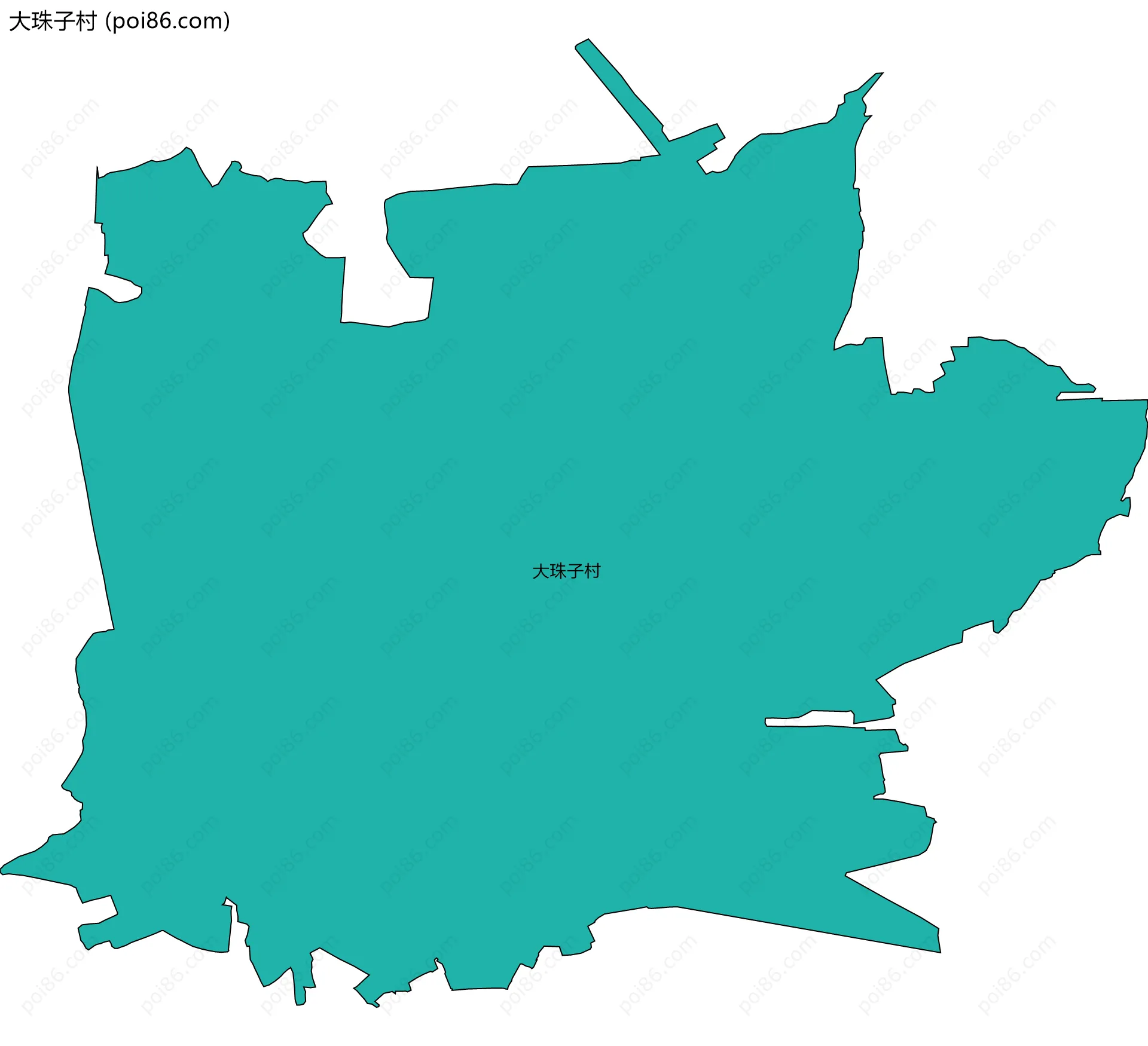 大珠子村边界地图