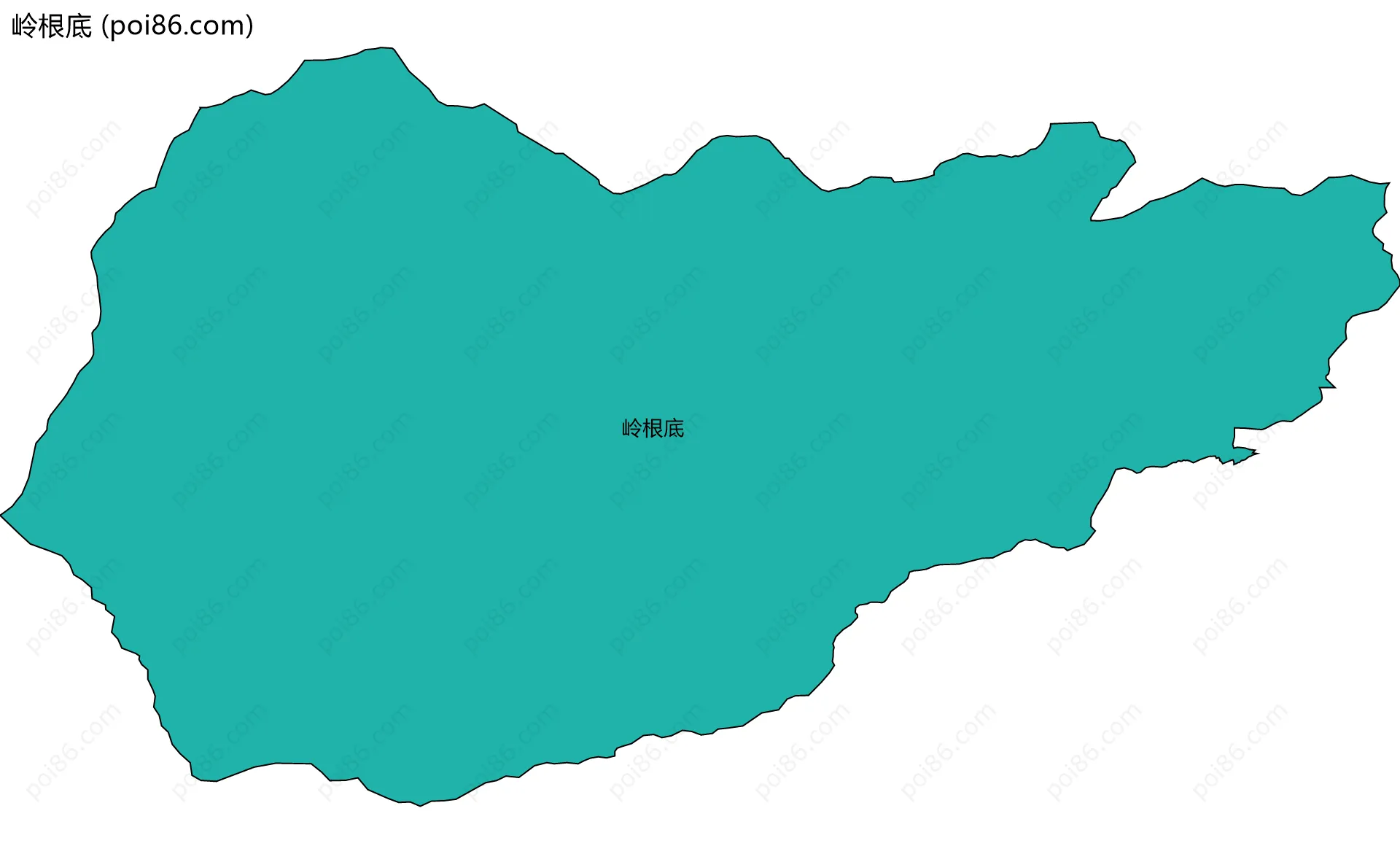 岭根底边界地图