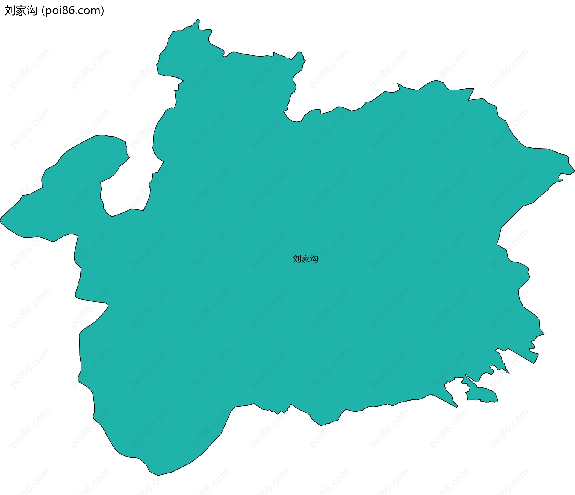 刘家沟边界地图