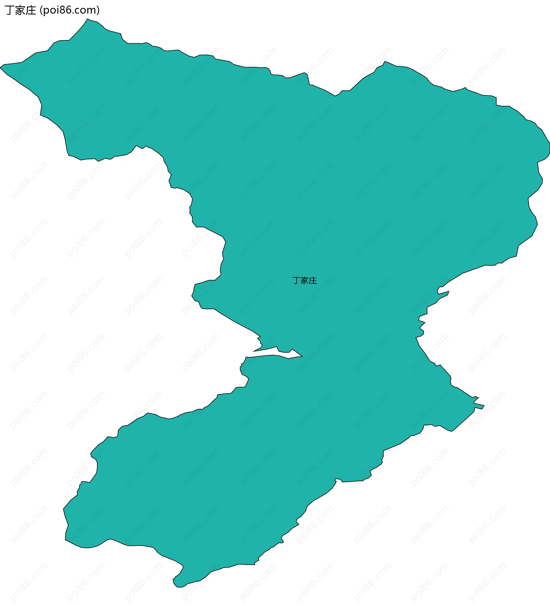 丁家庄边界地图