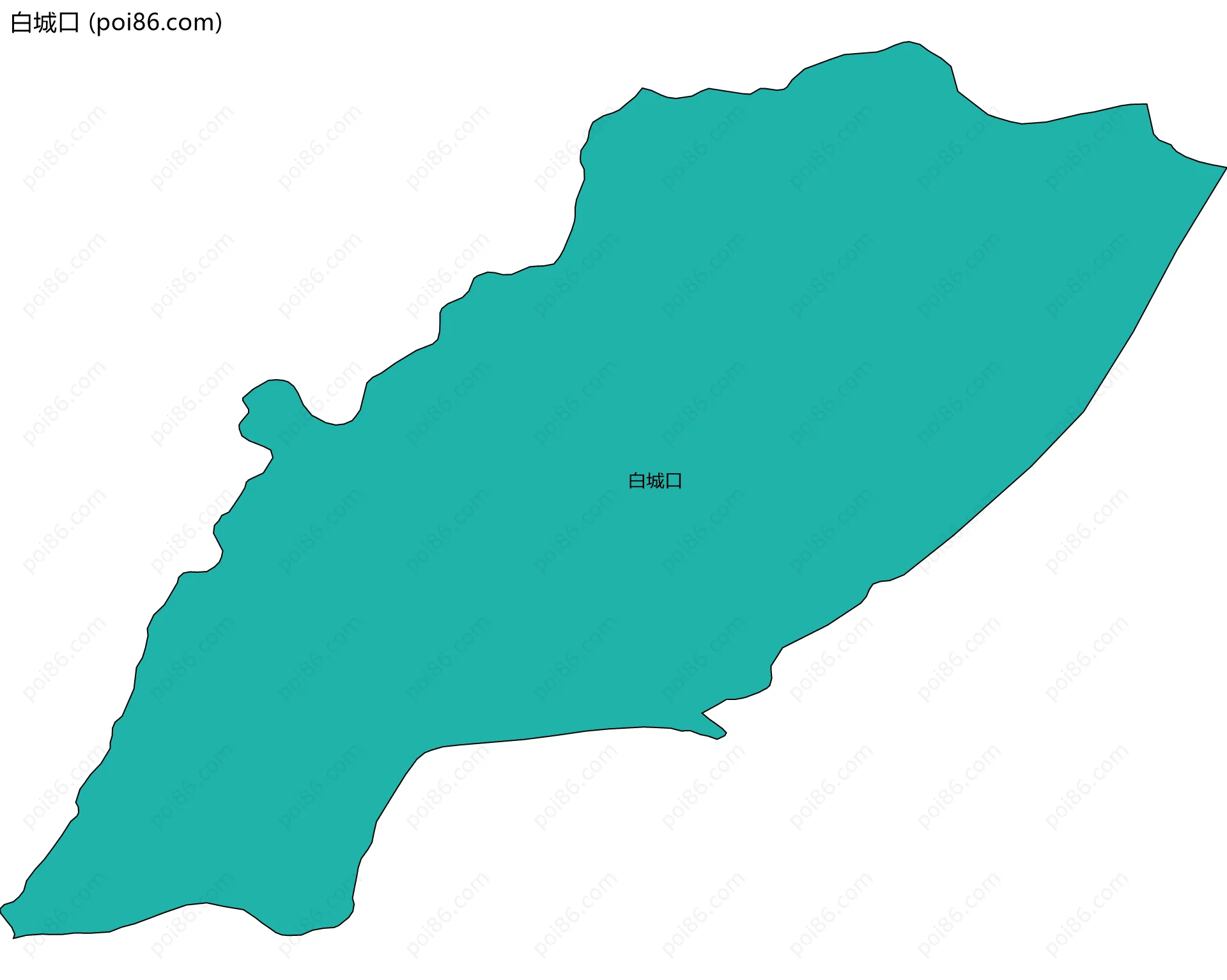 白城口边界地图