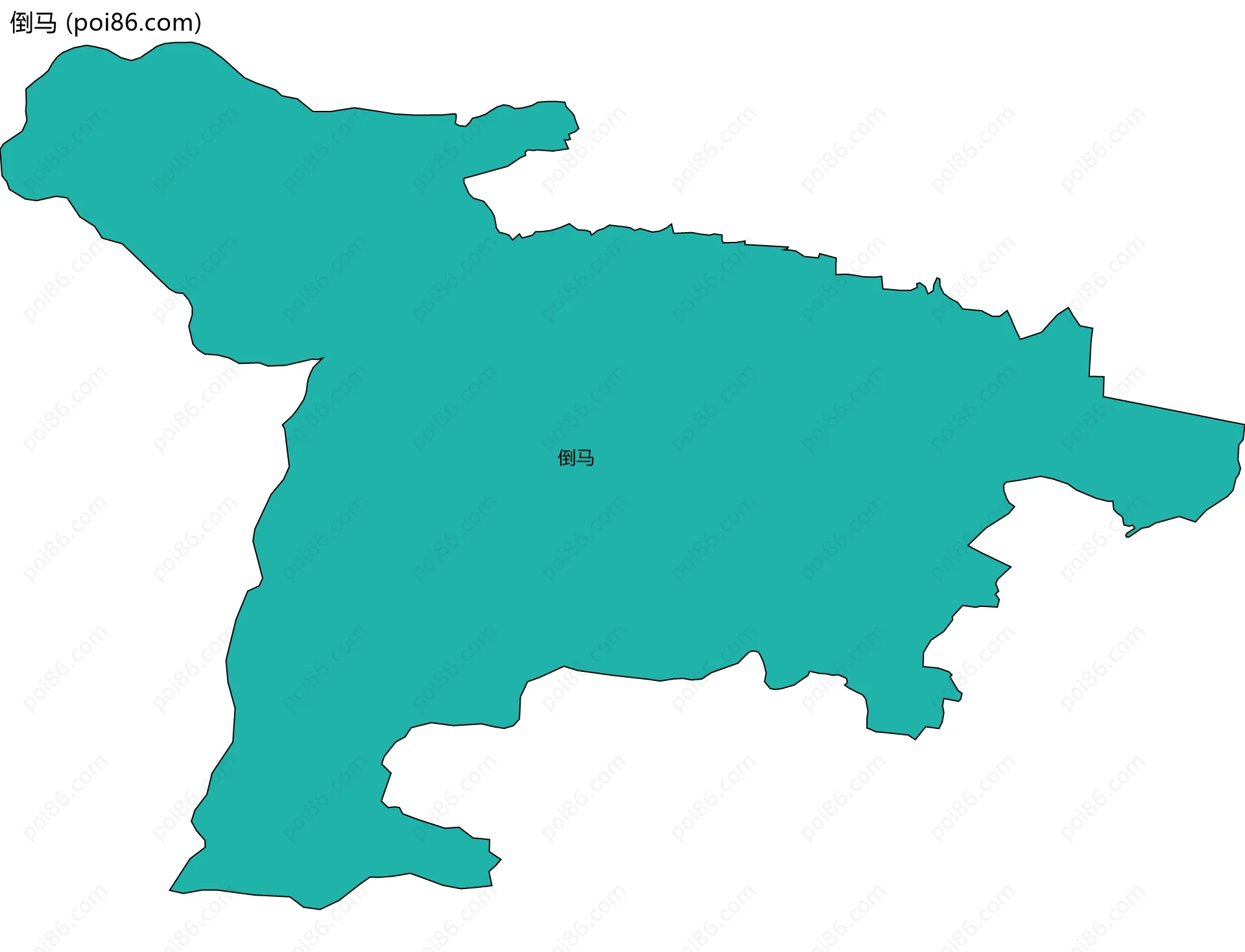 倒马边界地图