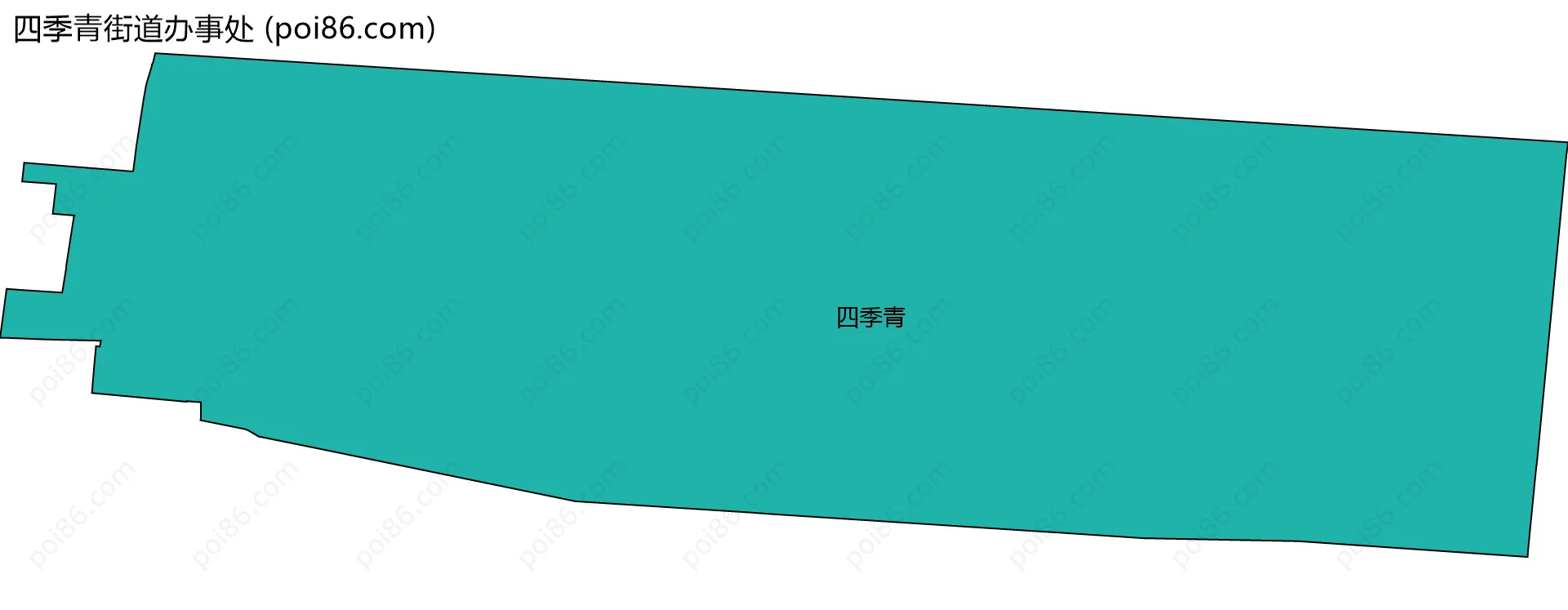 四季青街道办事处边界地图(五级行政区划)