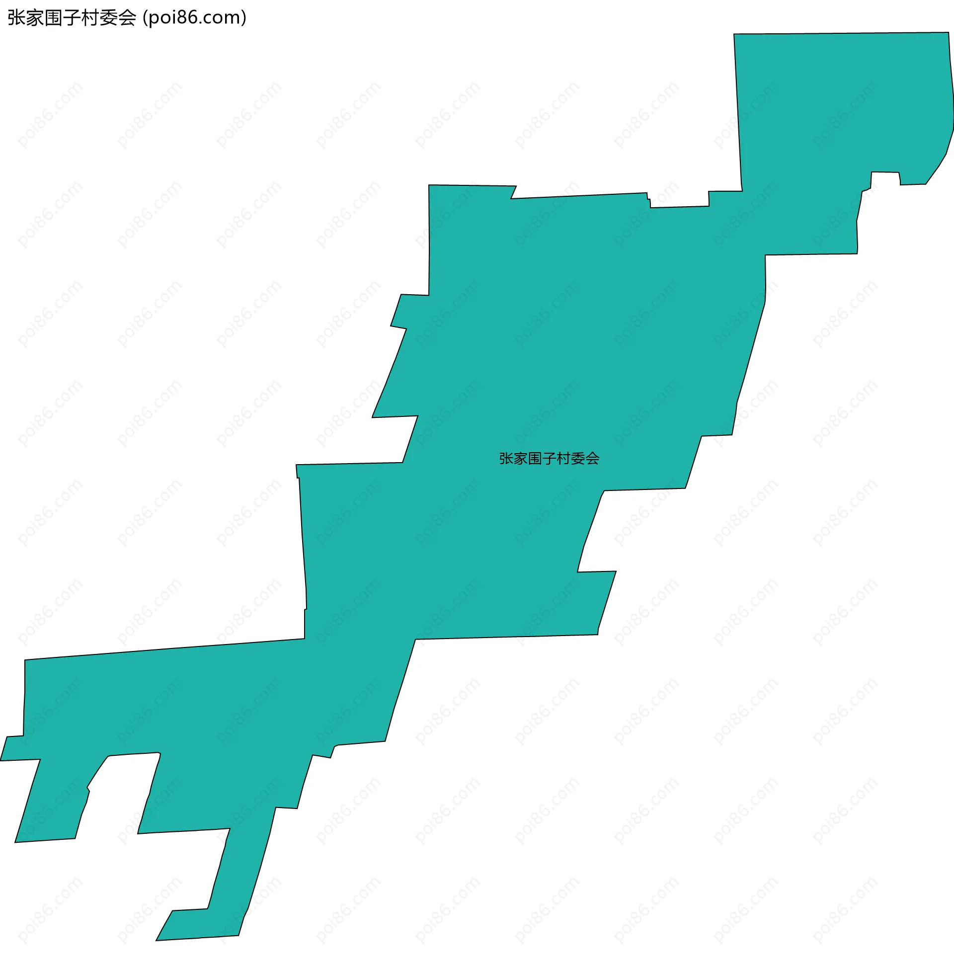 张家围子村委会边界地图