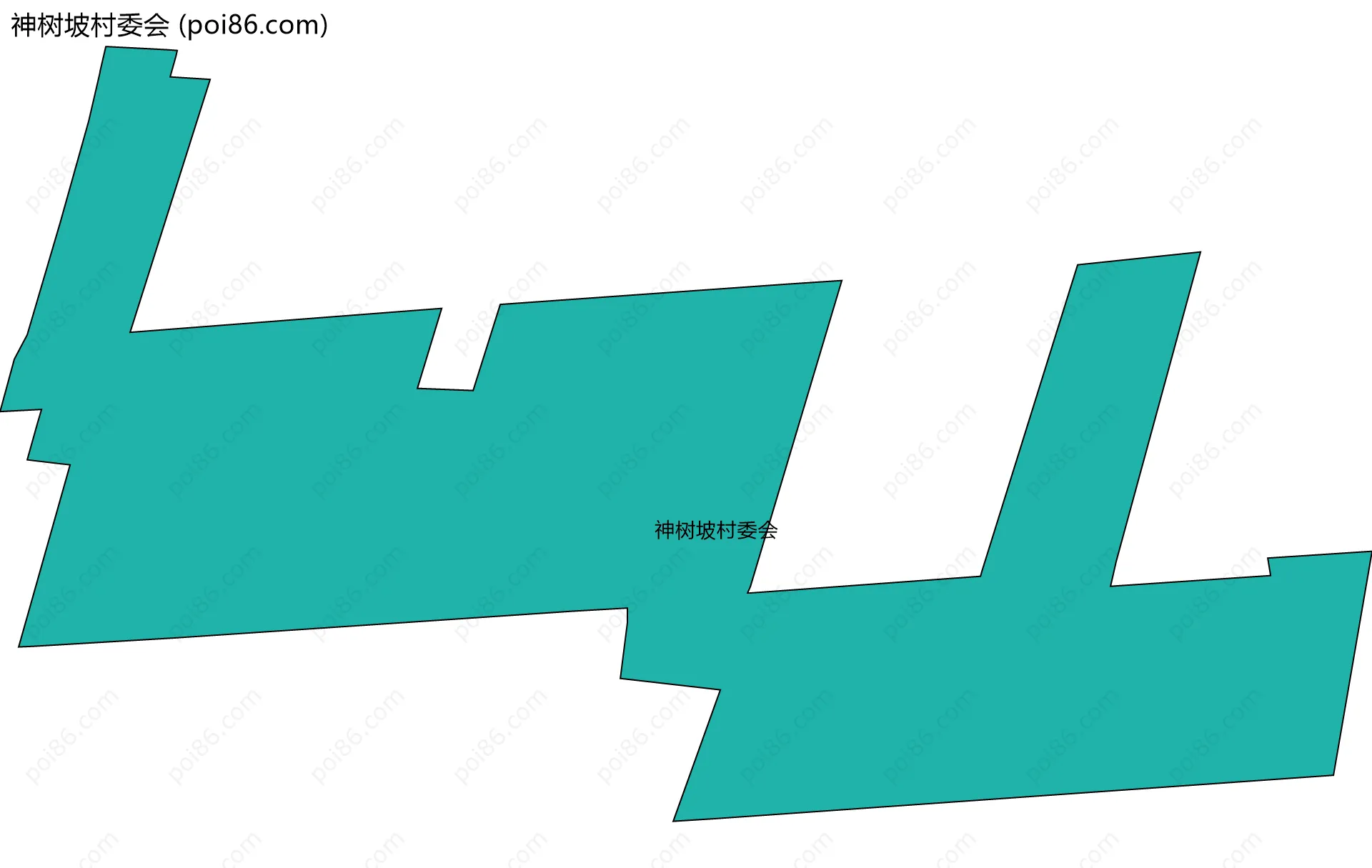 神树坡村委会边界地图