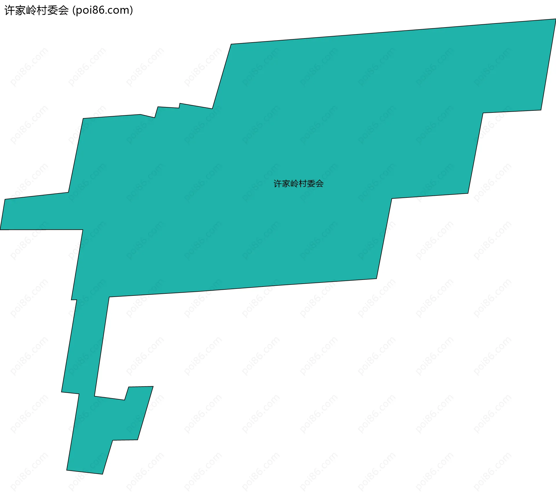 许家岭村委会边界地图