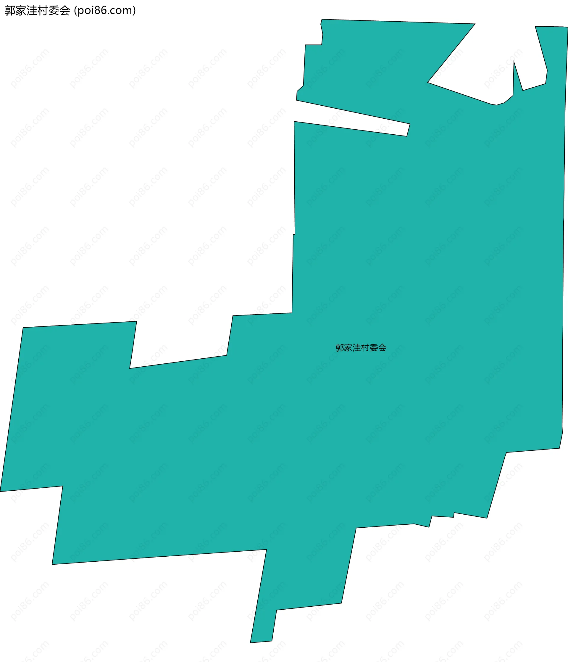 郭家洼村委会边界地图