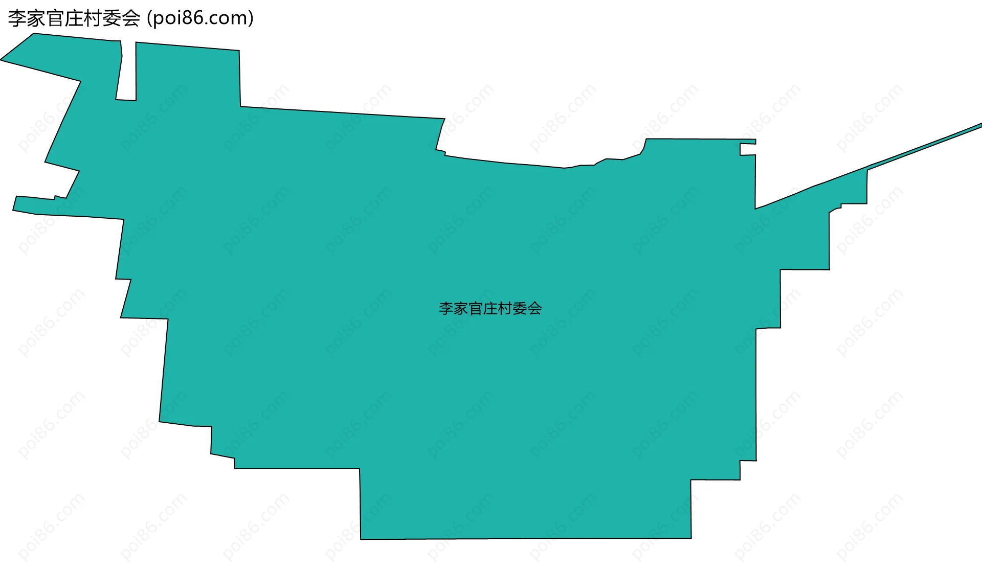 李家官庄村委会边界地图