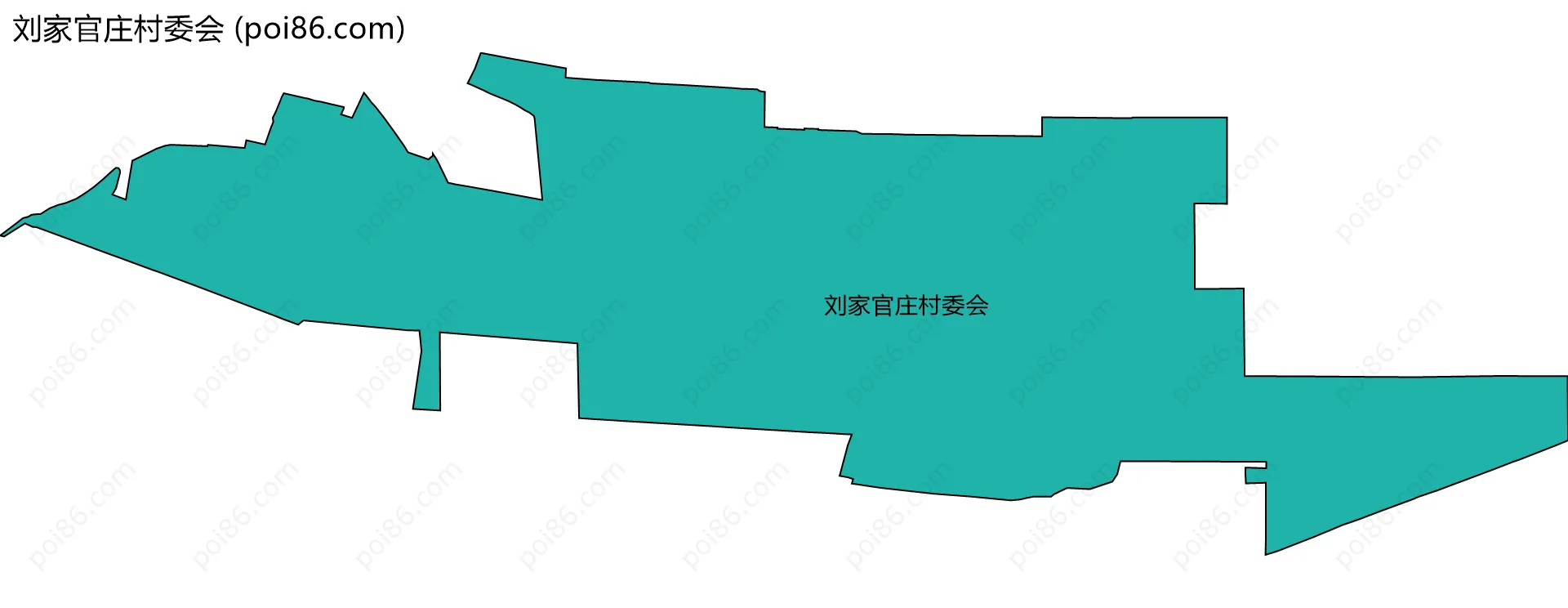 刘家官庄村委会边界地图