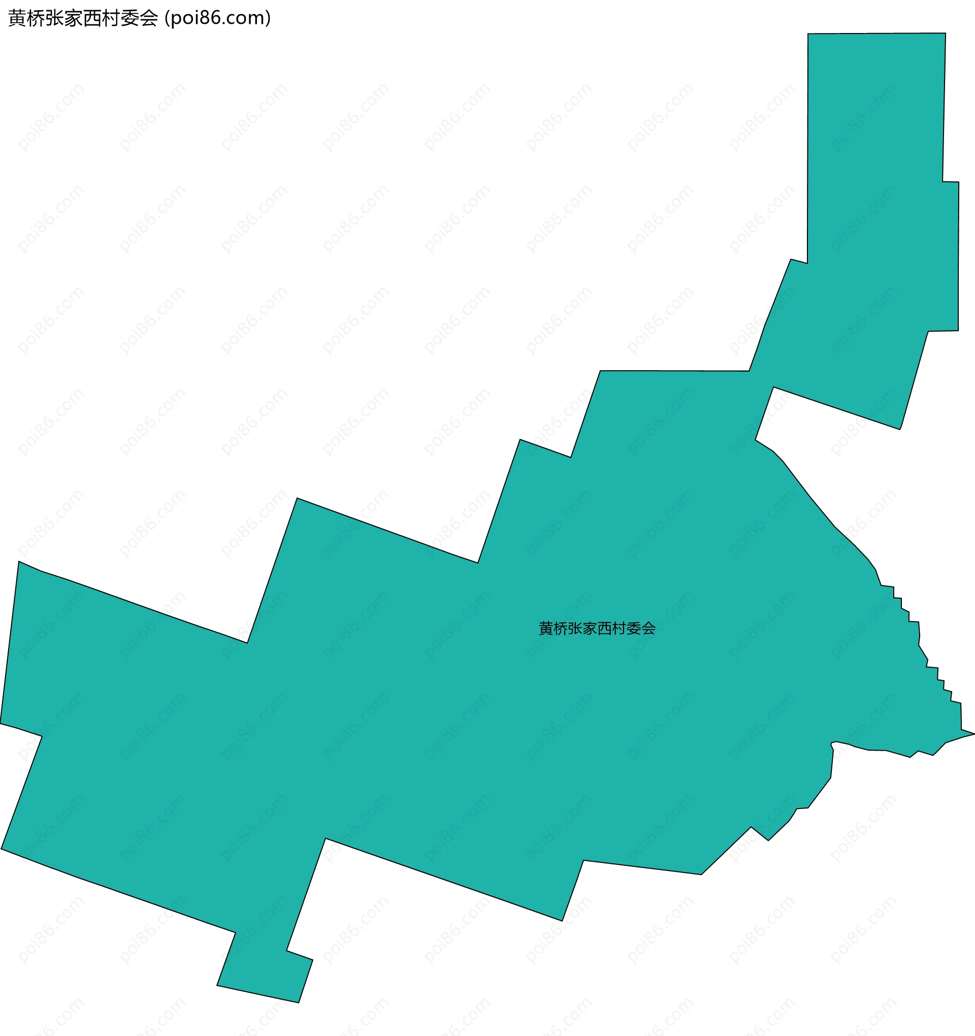 黄桥张家西村委会边界地图