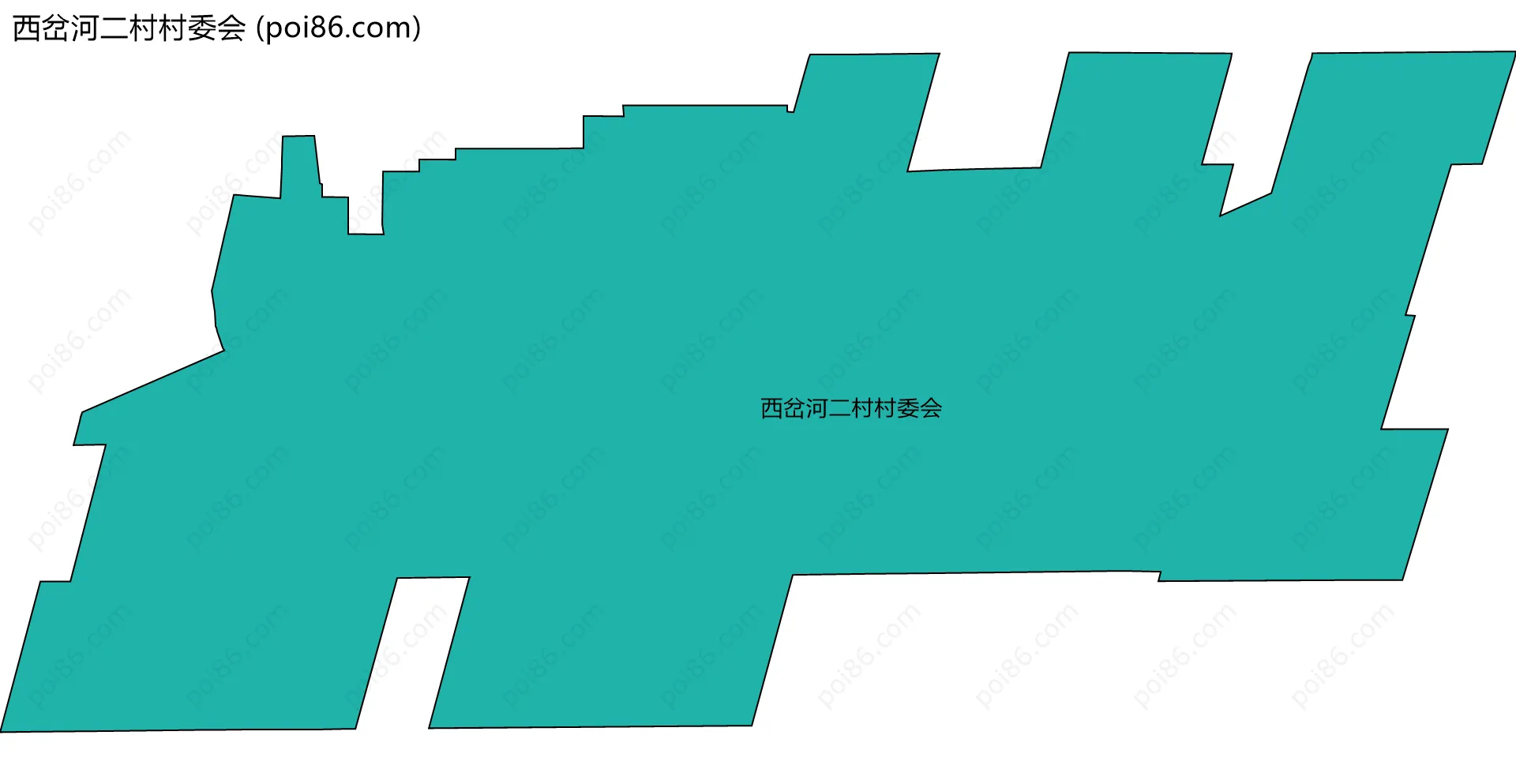 西岔河二村村委会边界地图