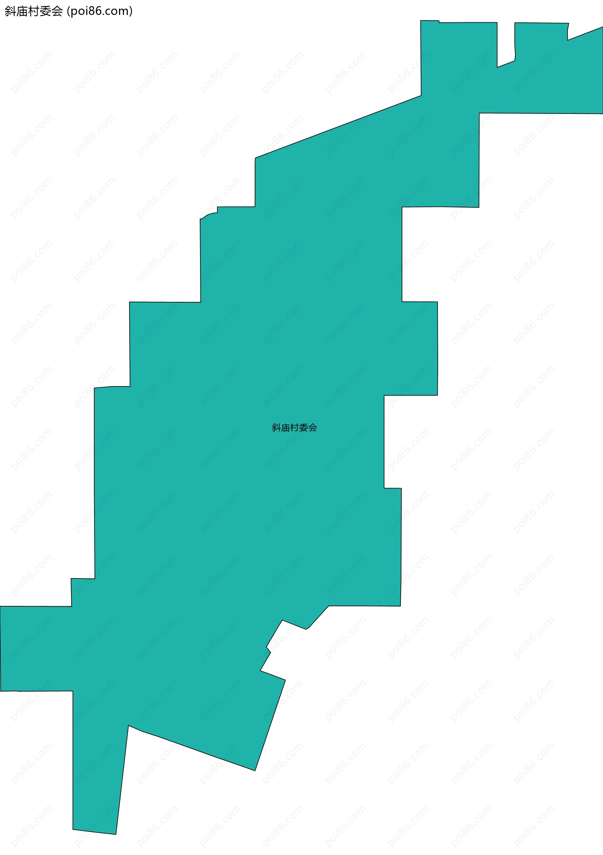 斜庙村委会边界地图