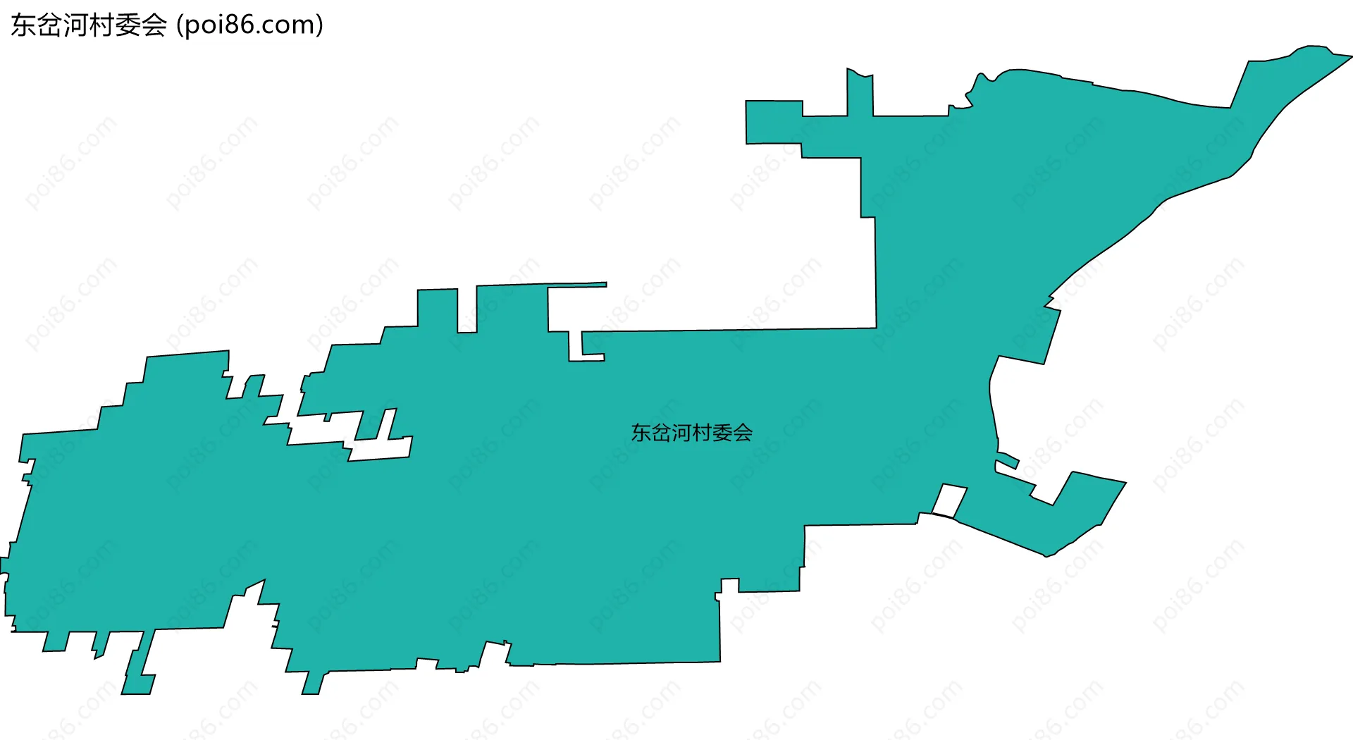 东岔河村委会边界地图