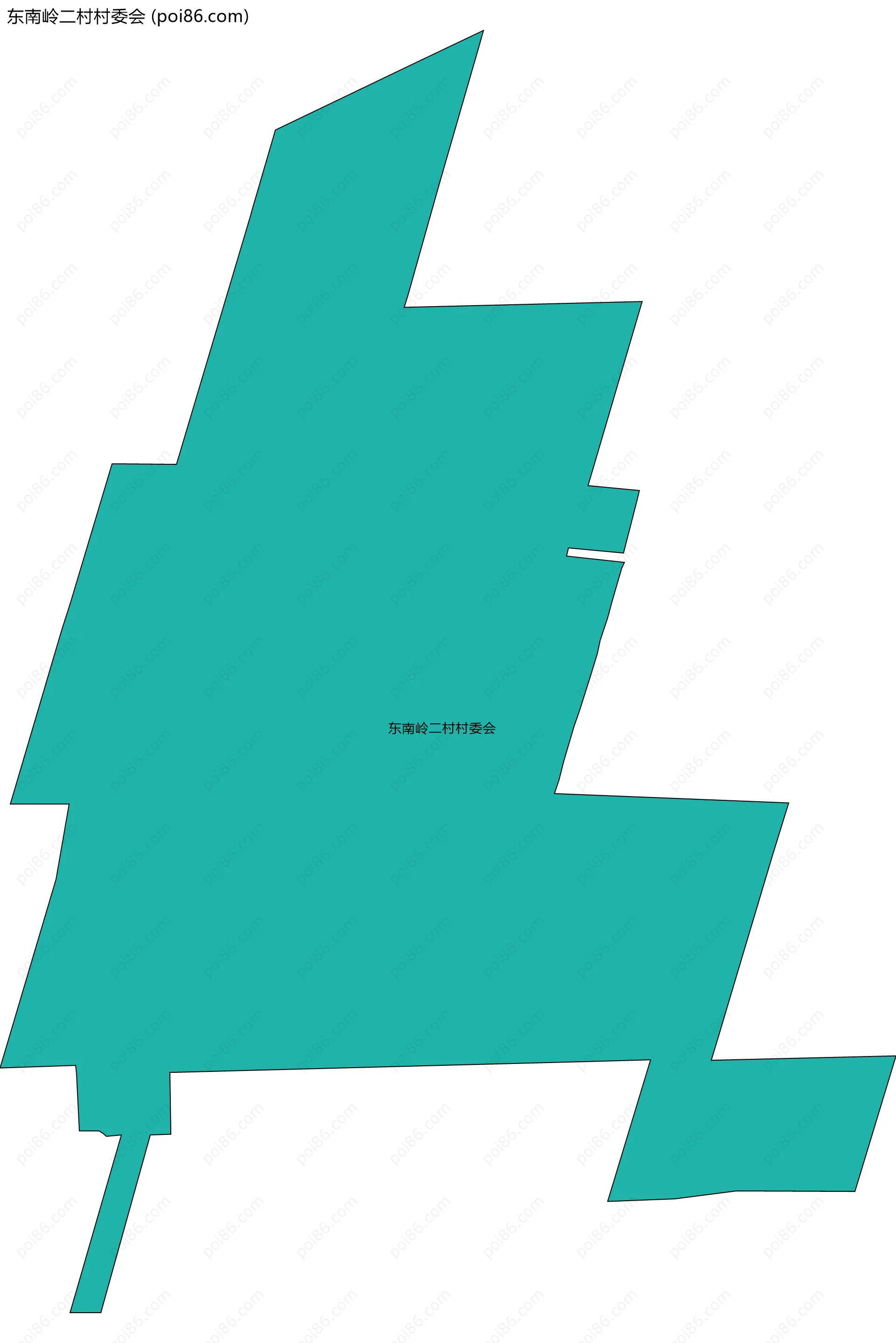 东南岭二村村委会边界地图