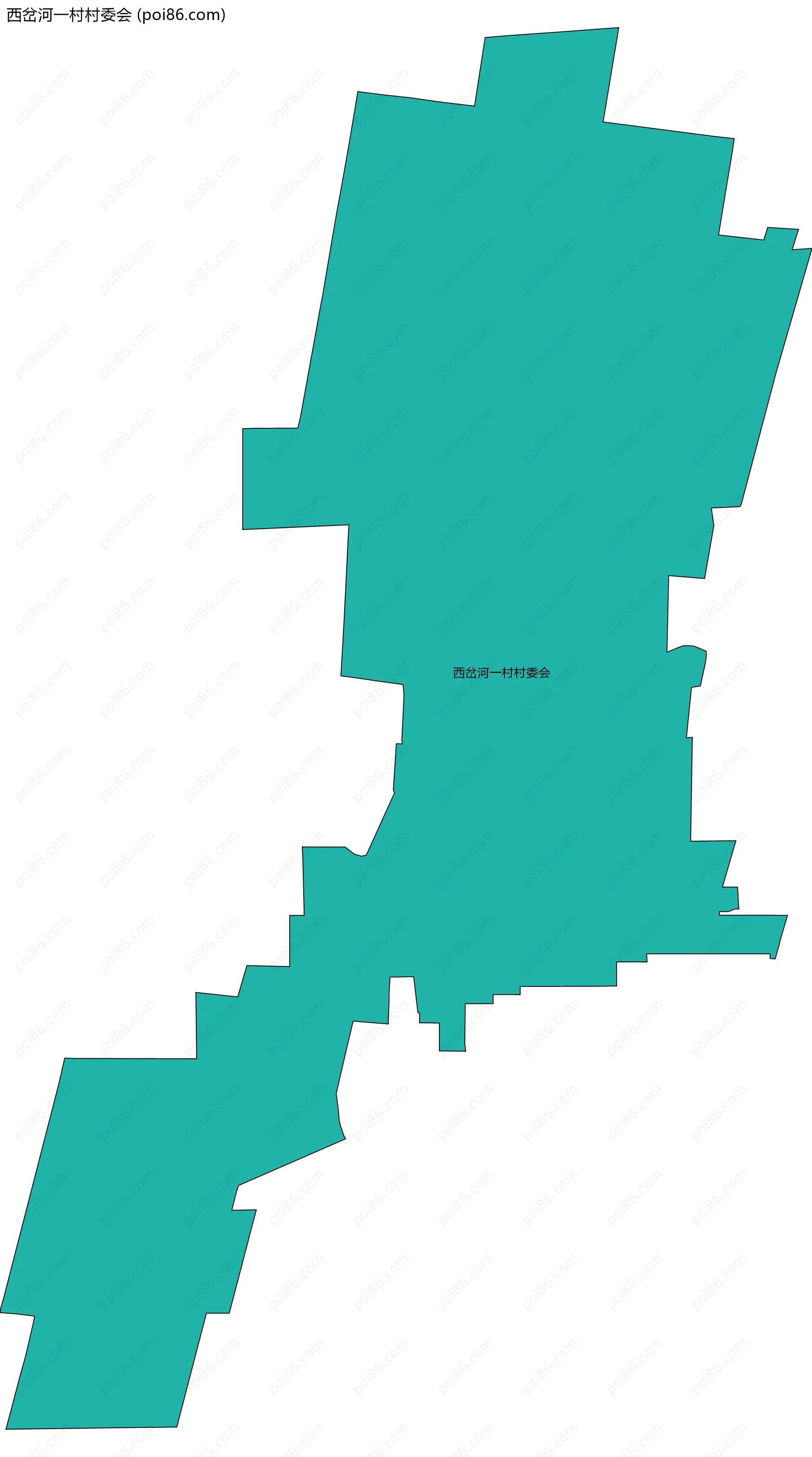 西岔河一村村委会边界地图
