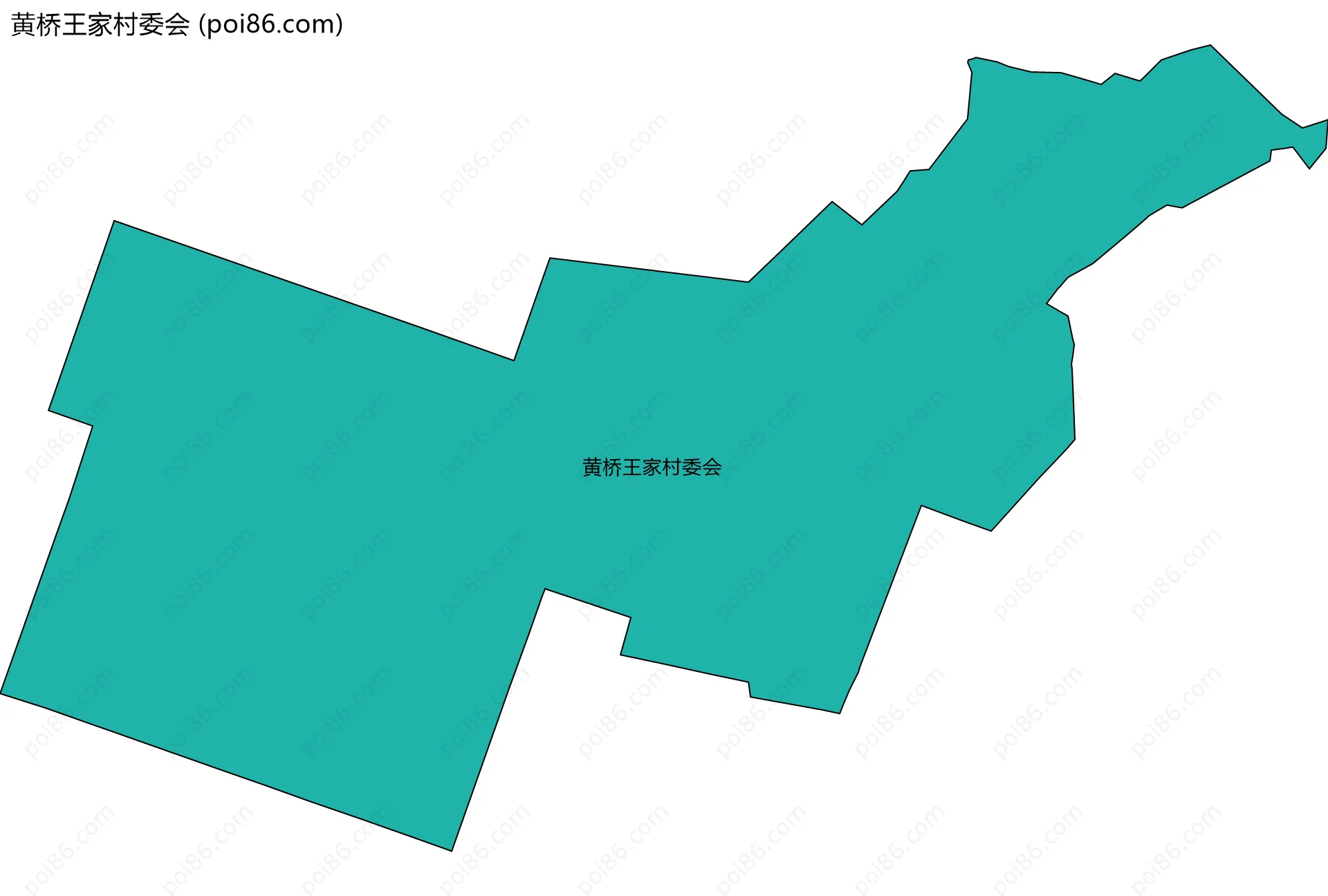 黄桥王家村委会边界地图