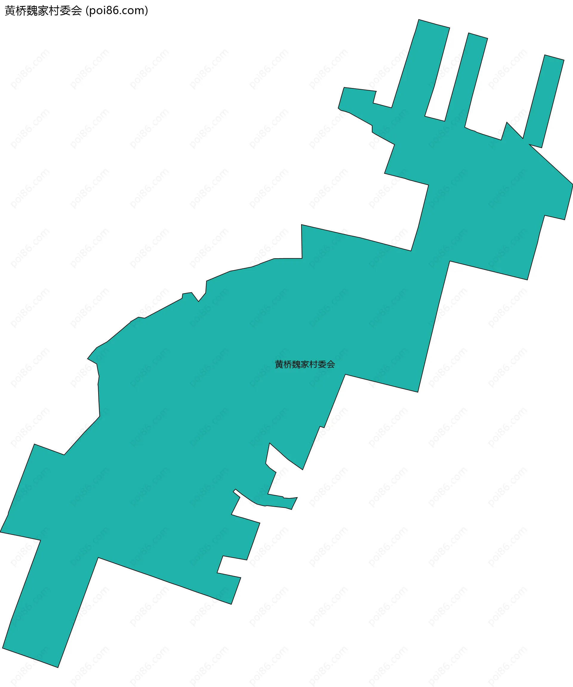 黄桥魏家村委会边界地图