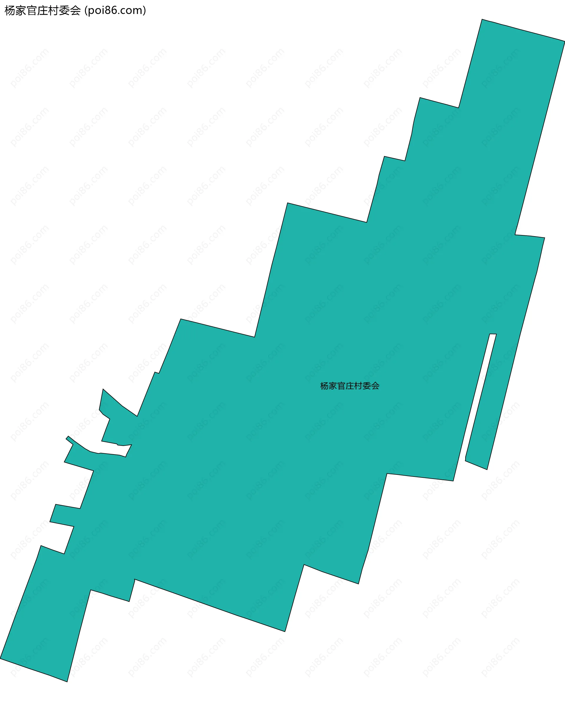 杨家官庄村委会边界地图