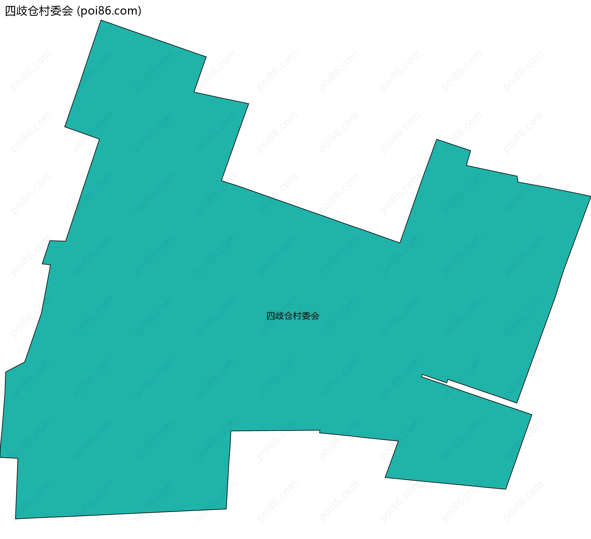 四歧仓村委会边界地图